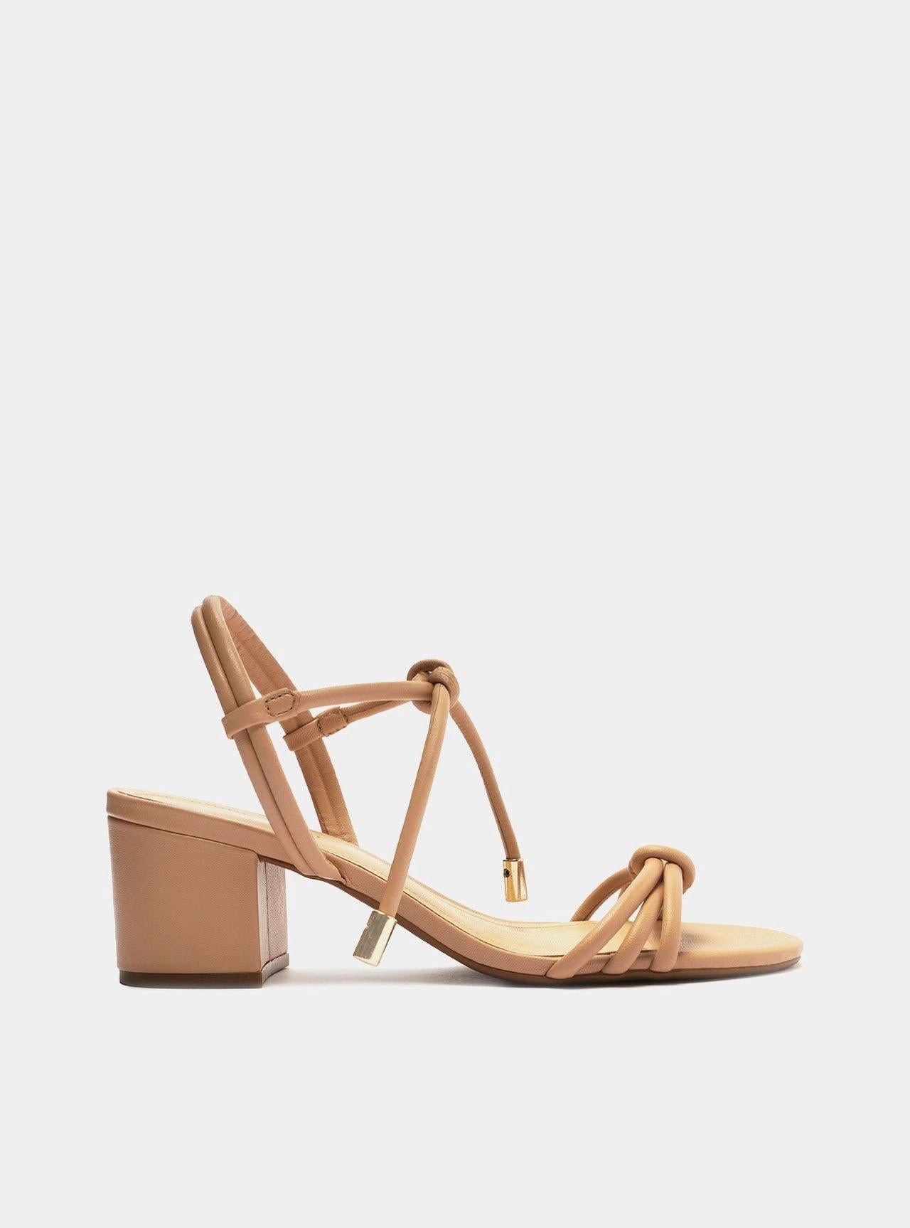 Heel Design Camila Leather Block Sandal