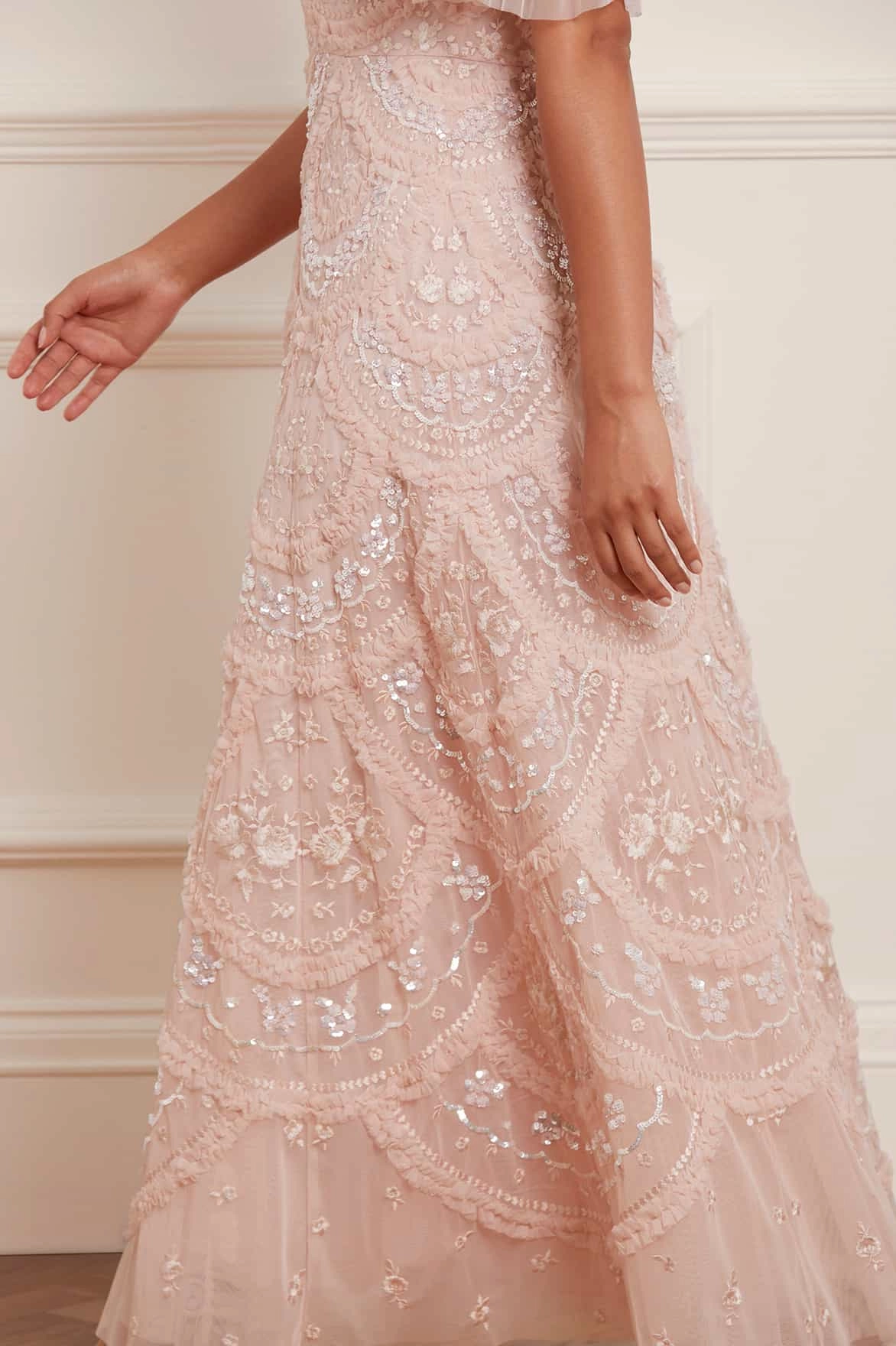 Modern Movement Carmen Ruffle Ankle Gown