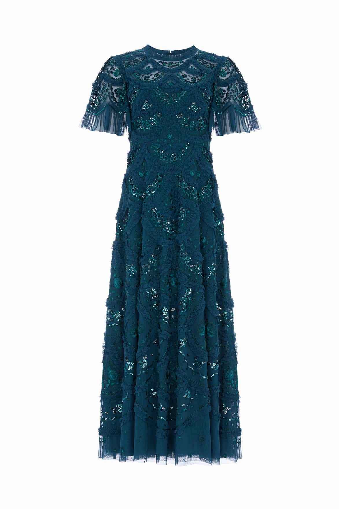 Carmen Ruffle Ankle Gown Flattering Cut Soft And Comfortable