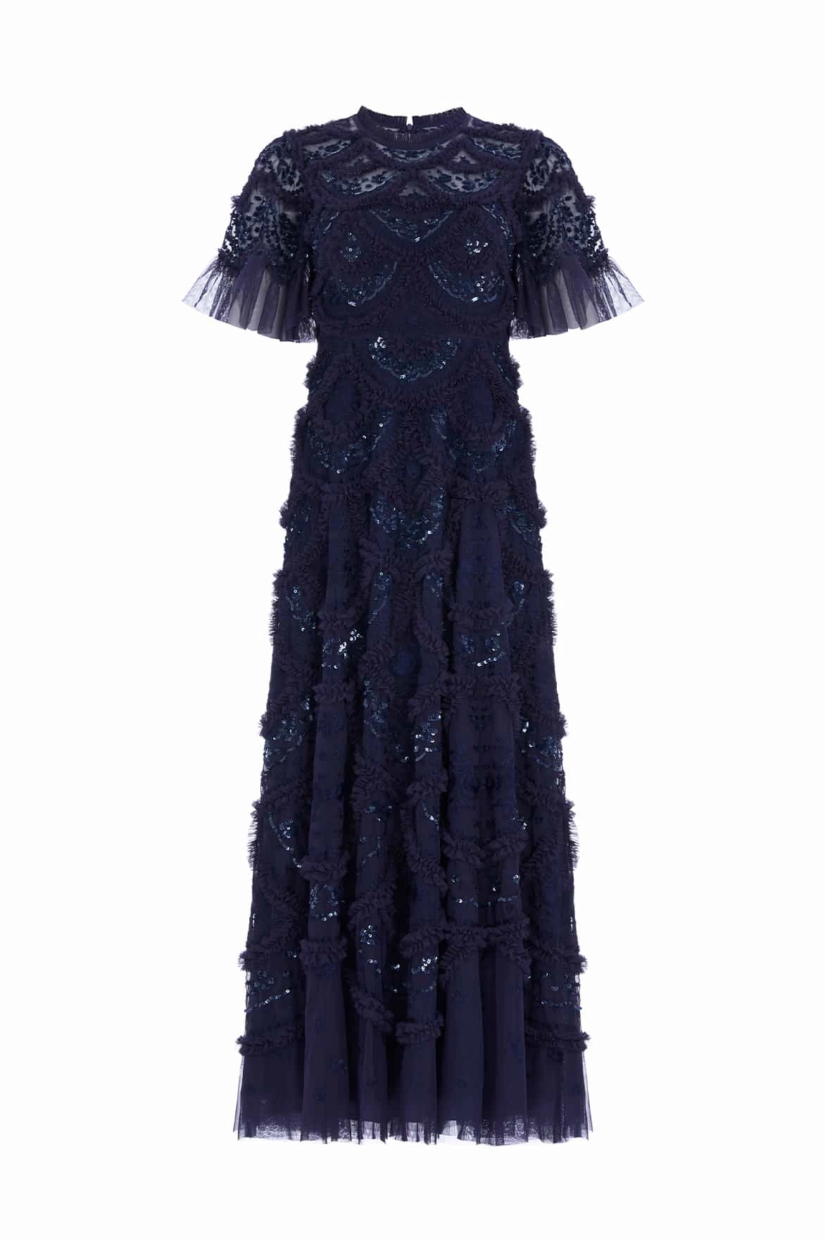 Casual Chic Wear Comfortable fit Carmen Ruffle Ankle Gown