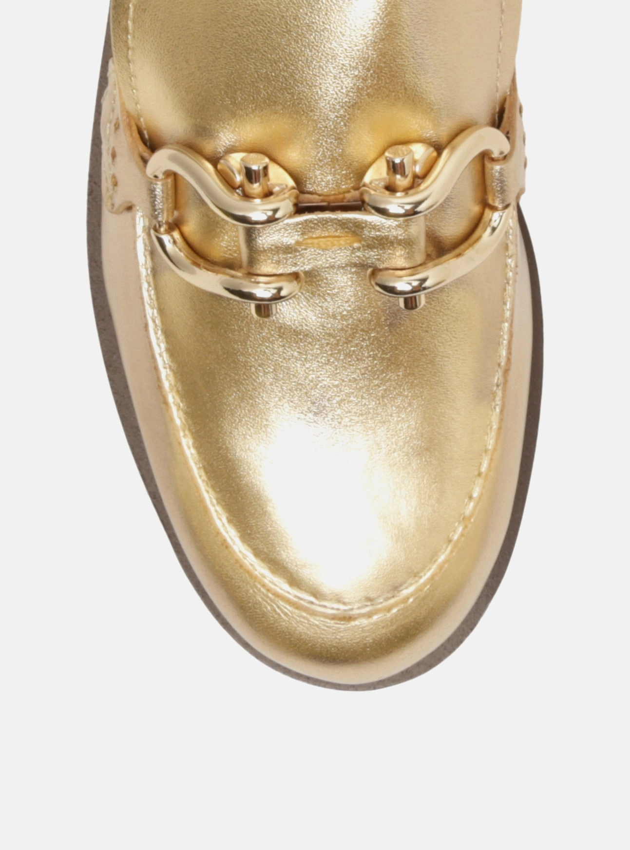 Minimal Core Friend Time Caroline Gold Leather Loafer