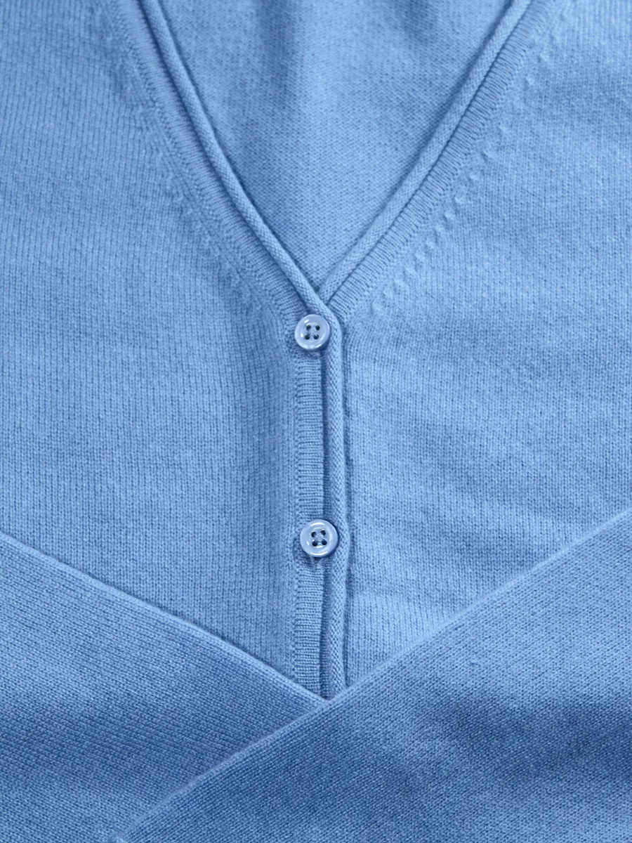 QuickRelease Zero Waste Cut Pattern CASHMERE VEE CARDIGAN