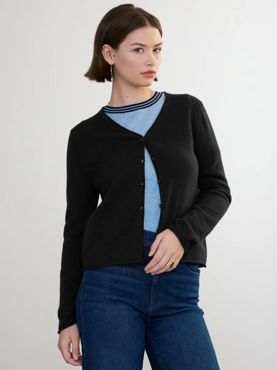 AirflowOptimized Design CASHMERE VEE CARDIGAN