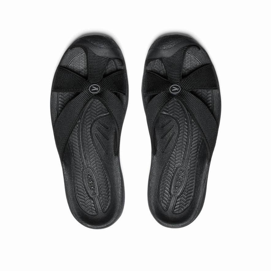 Comfy Walk Women's Bali Slide Sandal  |  Black/Steel Grey