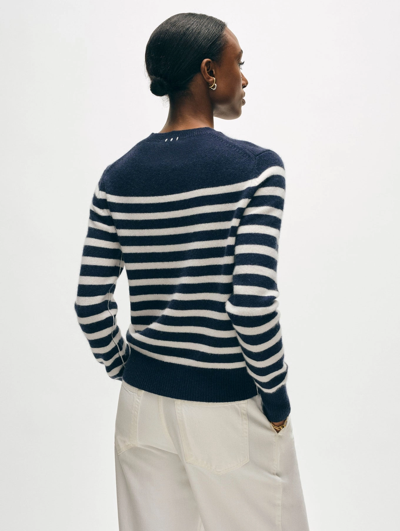 CASHMERE STRIPED CREWNECK DoubleStitched