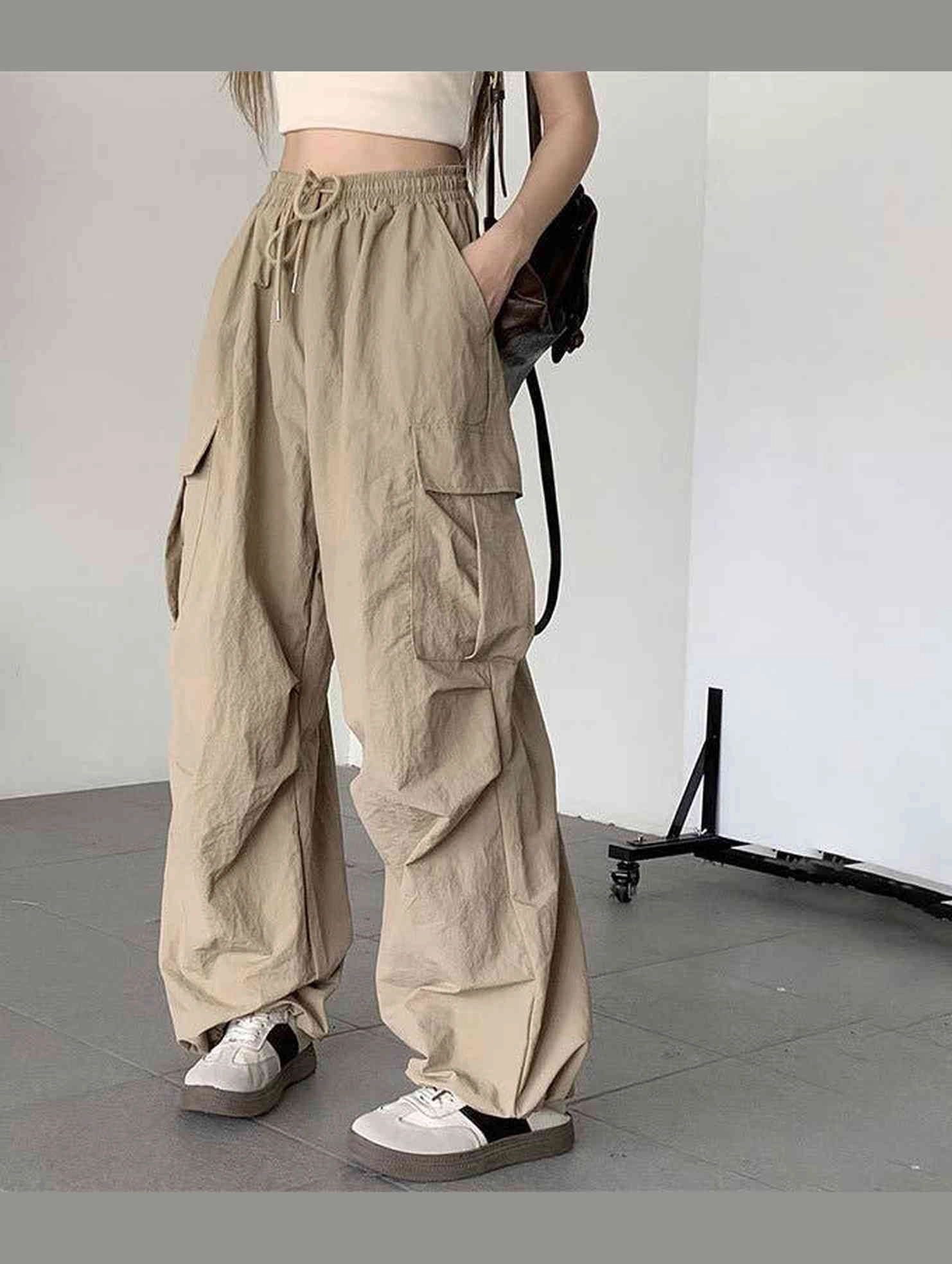 Travel Style Perfect Stretch CASUAL ELASTIC WAIST WIDE LEG STRAIGHT LEG PANTS_CWBLP0768
