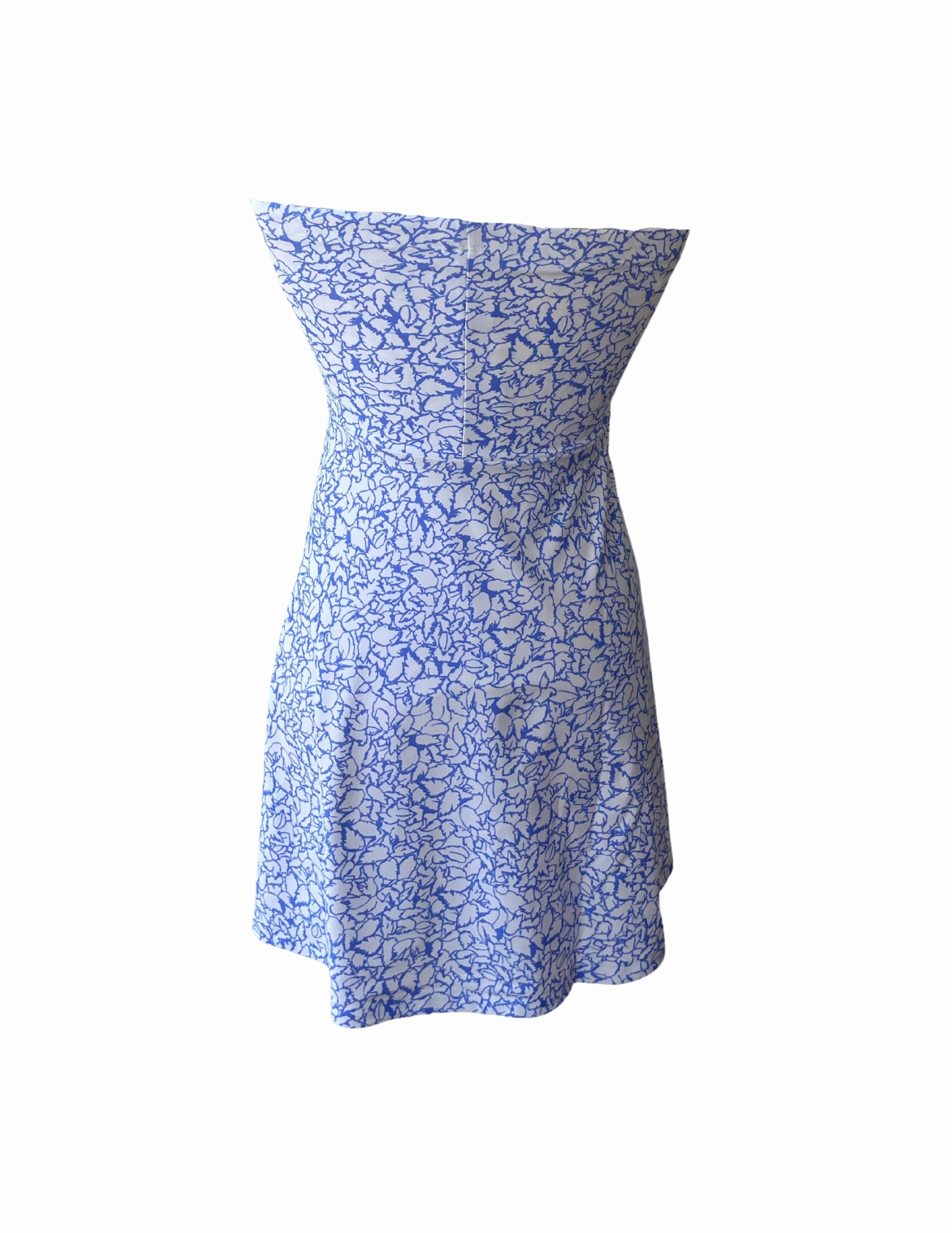 Avalon Dress Variegated Leaves Perwinkle/White Professional Look Versatile Layering