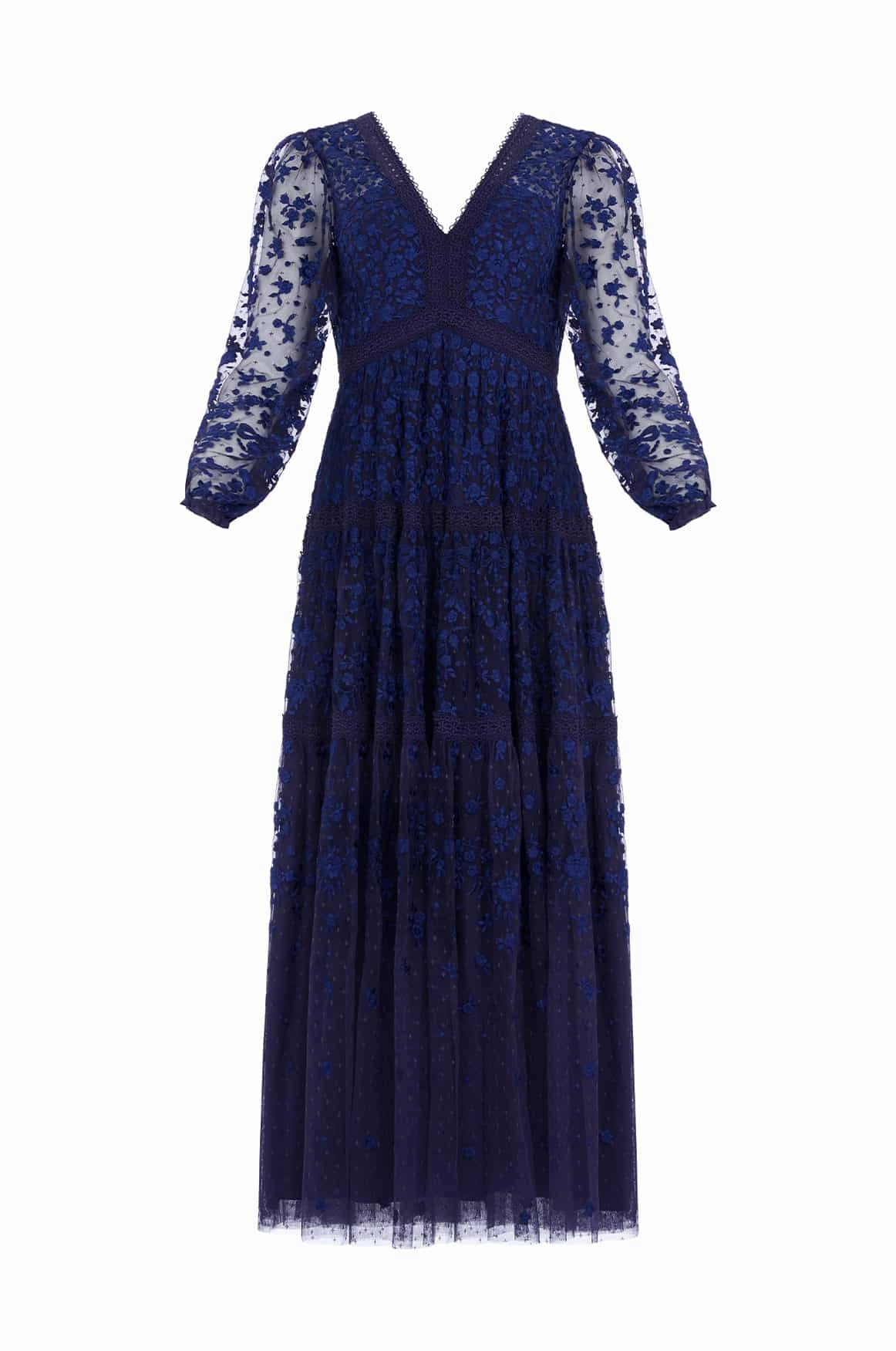 Celestia Ribbon Ankle Gown Celebrity-Inspired Subtle Finish