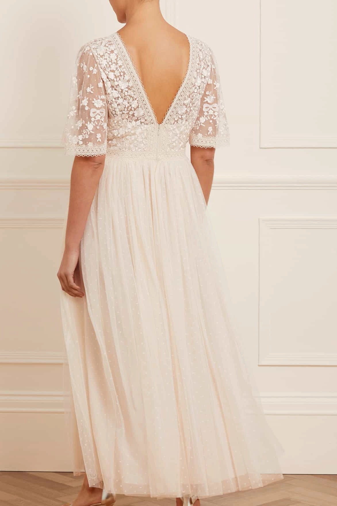 Modern Movement Celestia Ribbon Bodice Ankle Gown