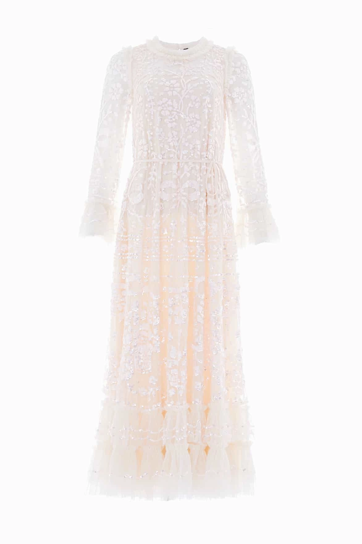 Celia Long Sleeve Ankle Gown Gift-Worthy Red Carpet