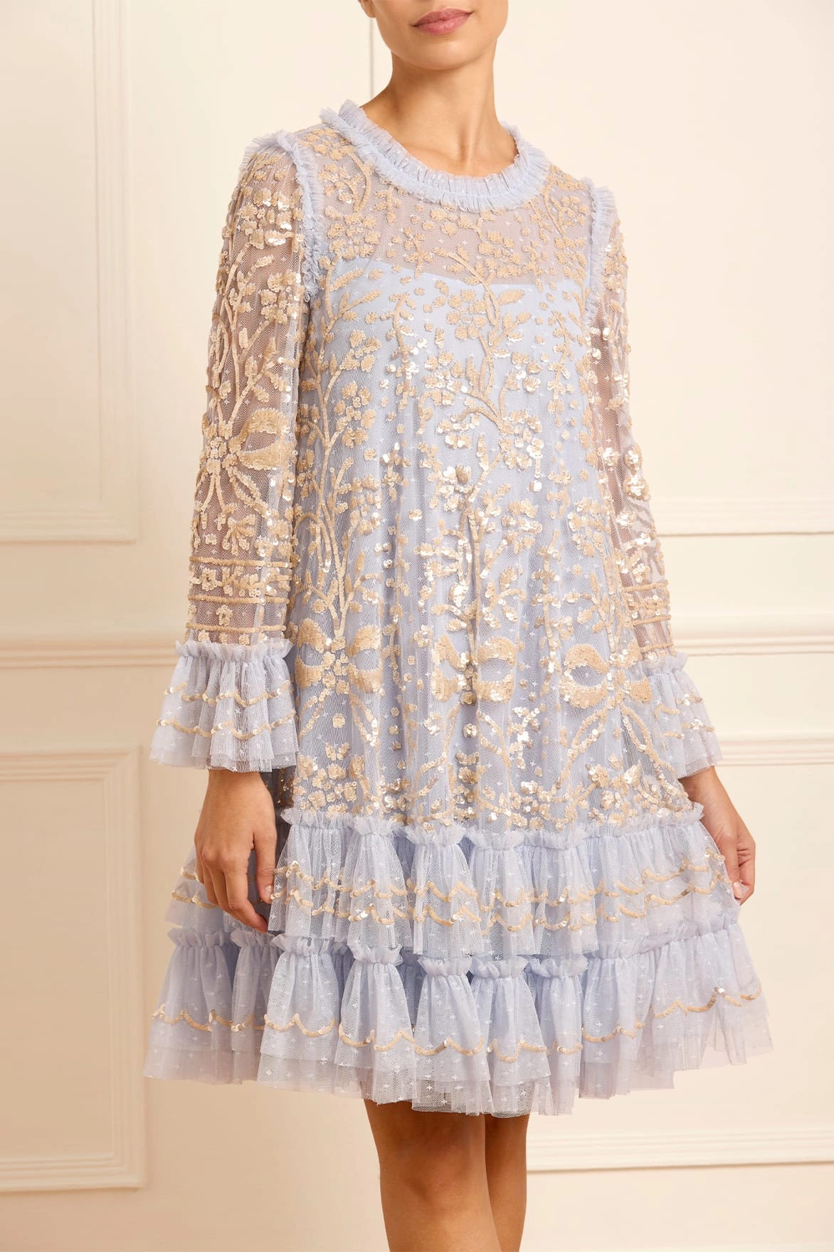 Celia Long Sleeve Mini Dress Clean Structure