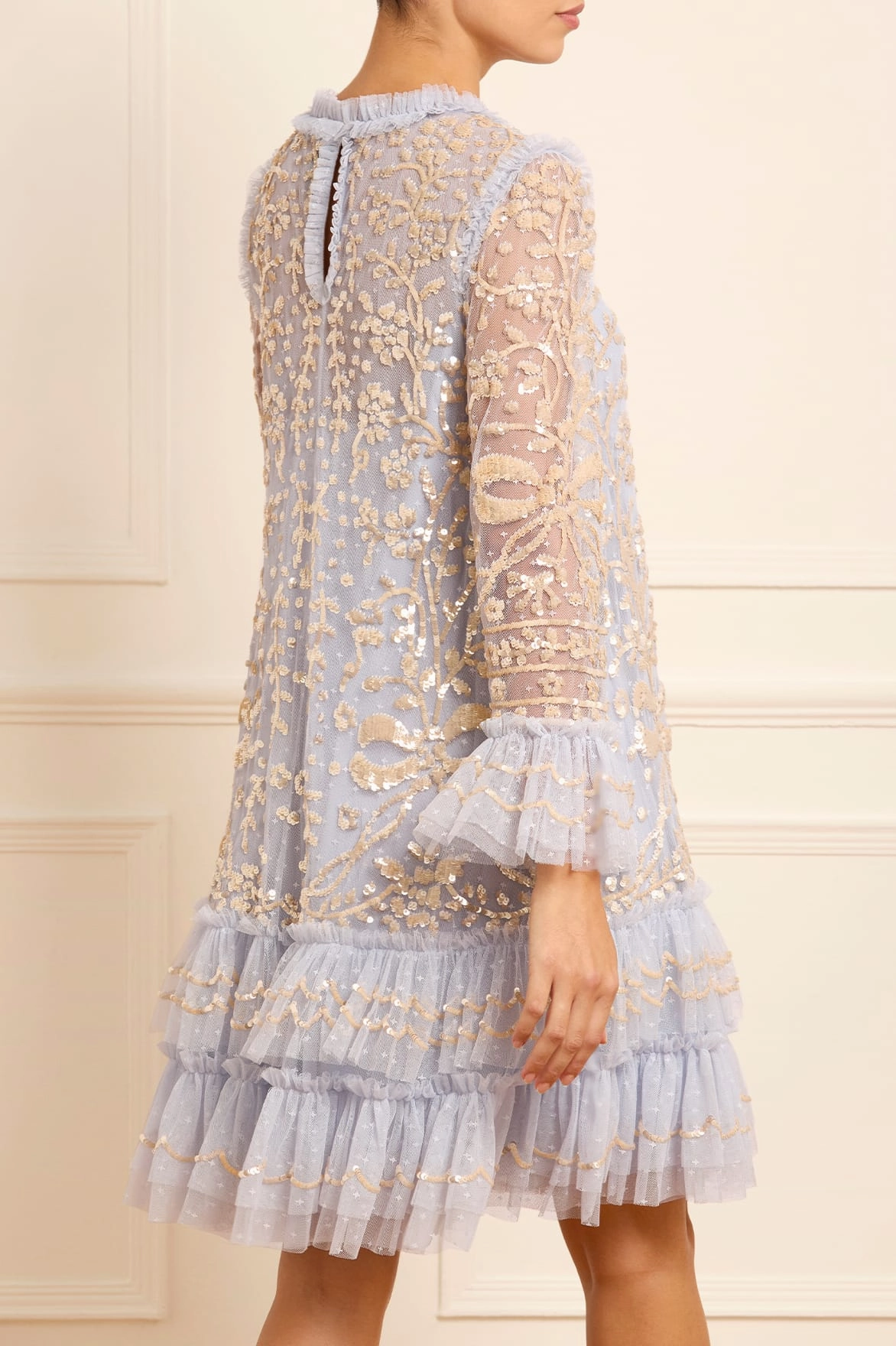 Flowing Fit Easy Layers Celia Long Sleeve Mini Dress