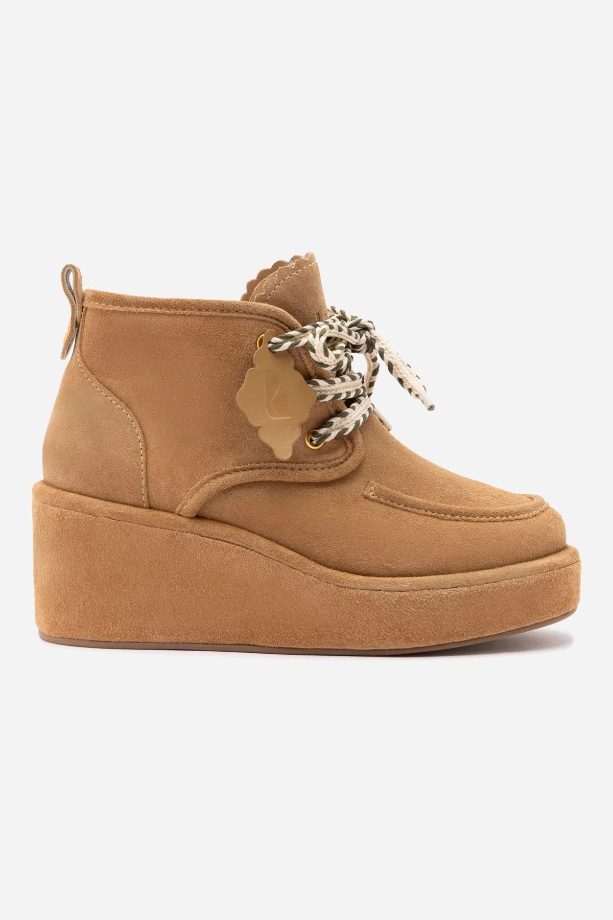 Chani Wedge In Peanut Suede Reinforced