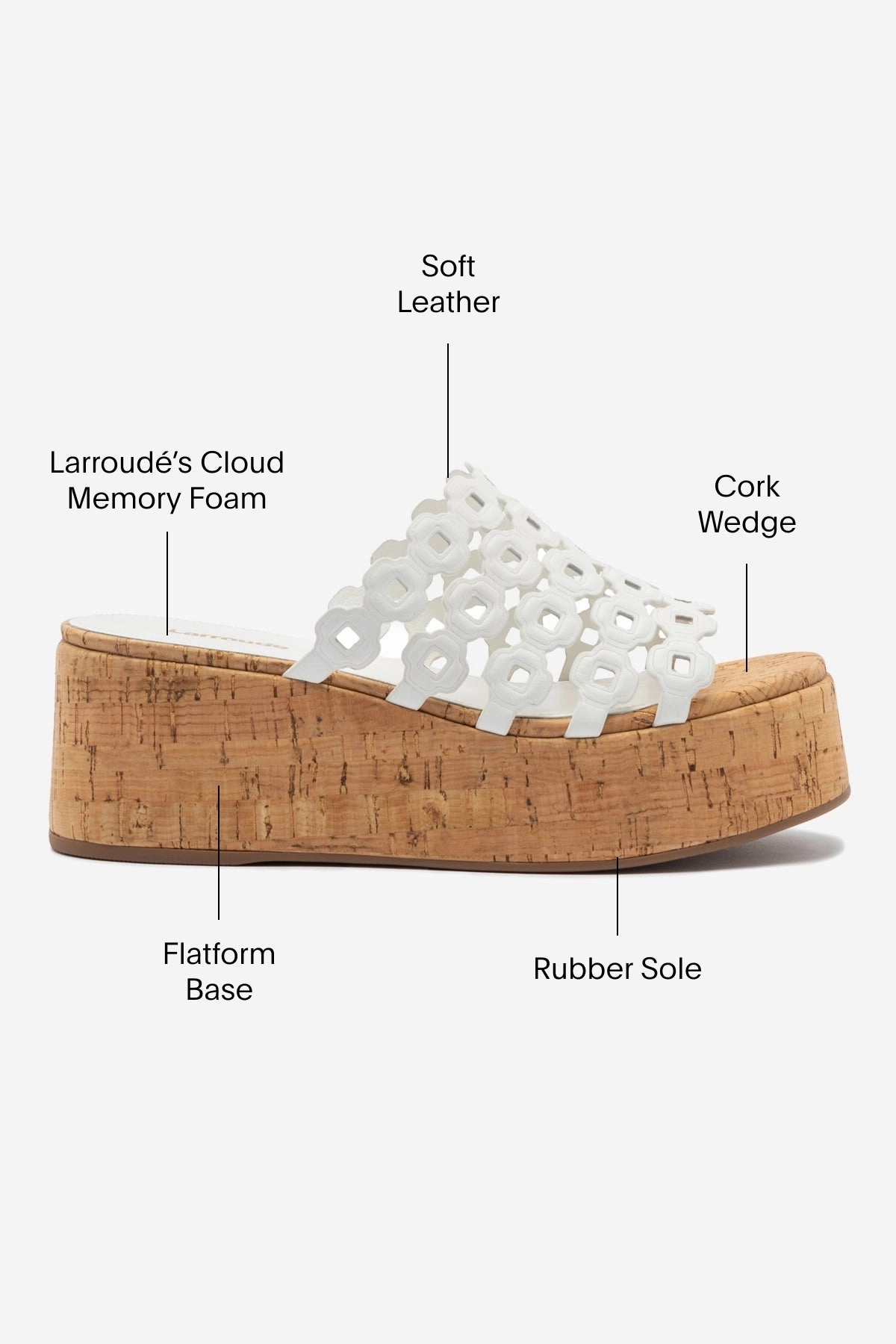 Flex Groove Technology senior care Charli Mule In White Leather