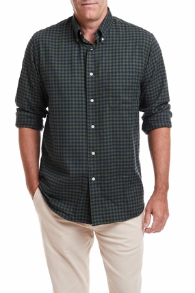 HighStretch Chase Shirt Olive and Navy Buffalo Check