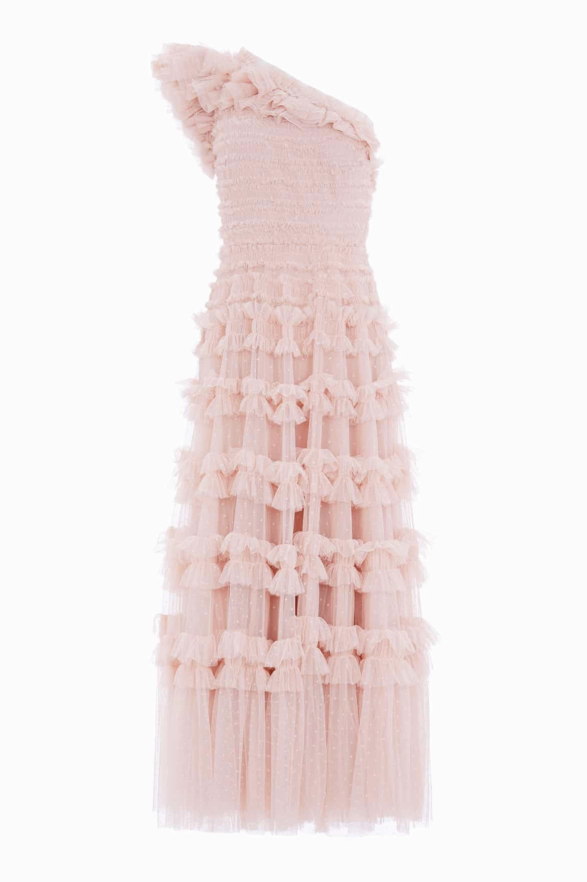 Lisette Ruffle One-Shoulder Gown Easy Look