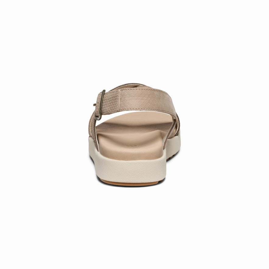 Preppy Pop Women's Elle Luxe Cross Strap Sandal  |  Plaza Taupe/Brindle