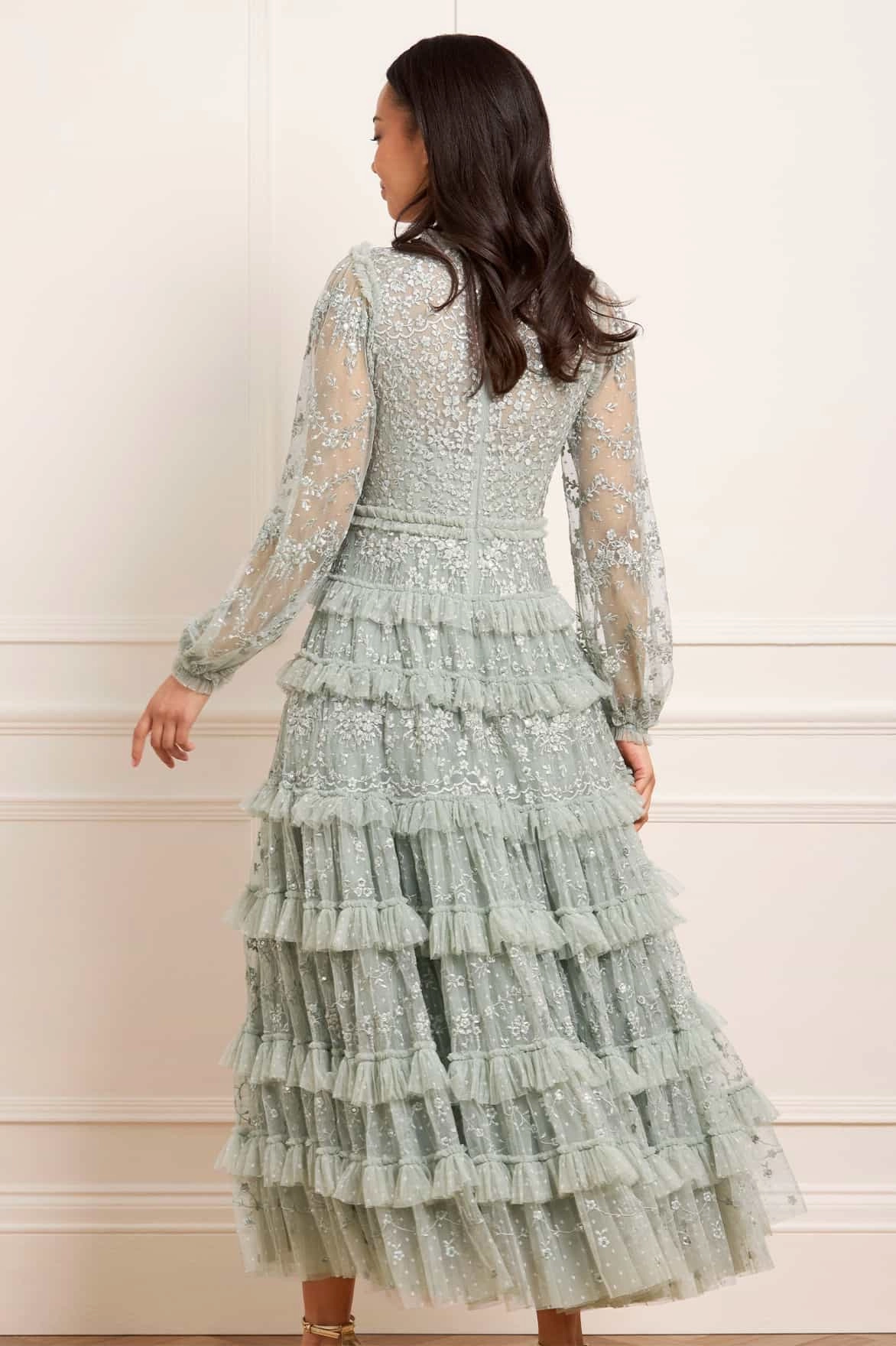 Blossom Lace Ankle Gown Artisanal-Detail