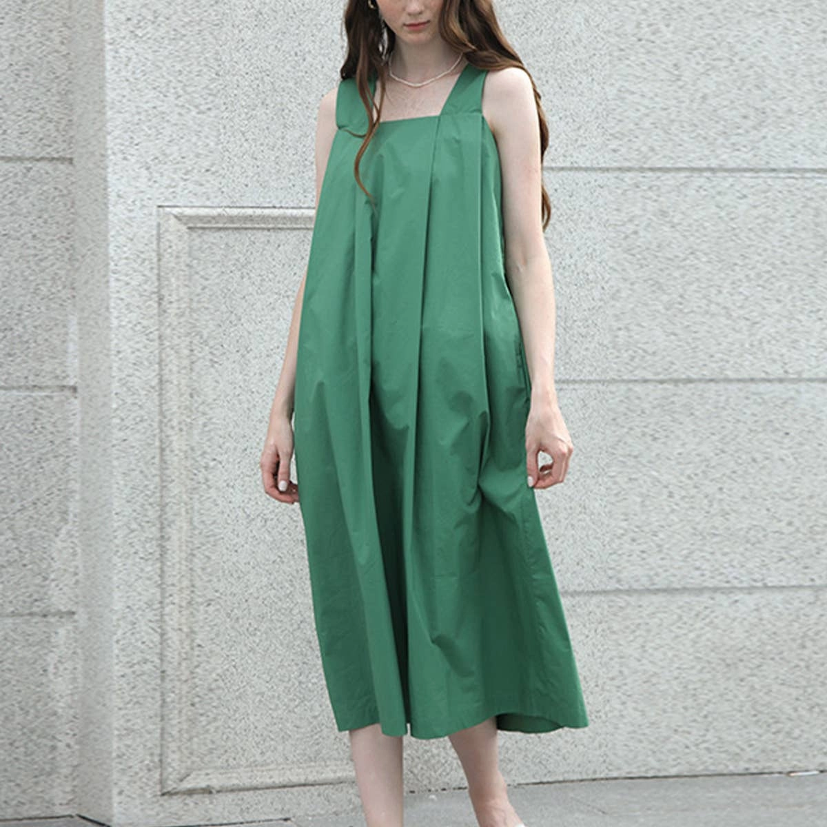 COTTON FABRIC LOOSE SLIP DRESS_CWDSD4040 Repair-Friendly Ready Anytime