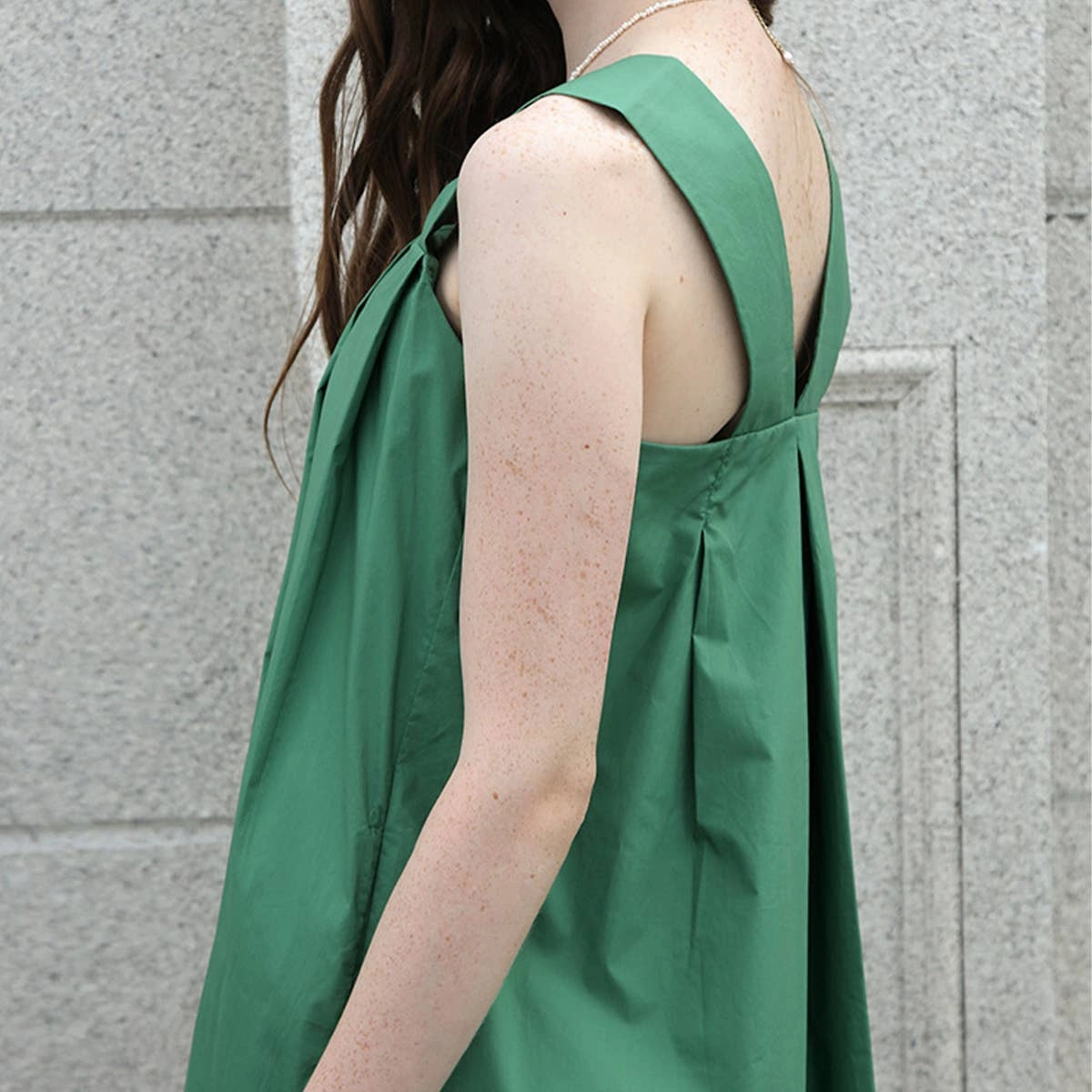 COTTON FABRIC LOOSE SLIP DRESS_CWDSD4040 Layering Piece Timeless Trend