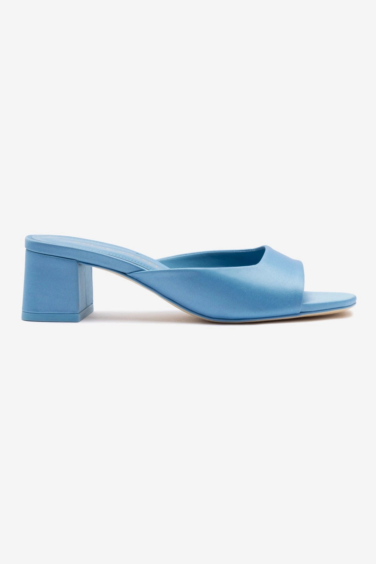 Club Night Chloe Gosselin by Larroud Anah Mule In Blue Satin