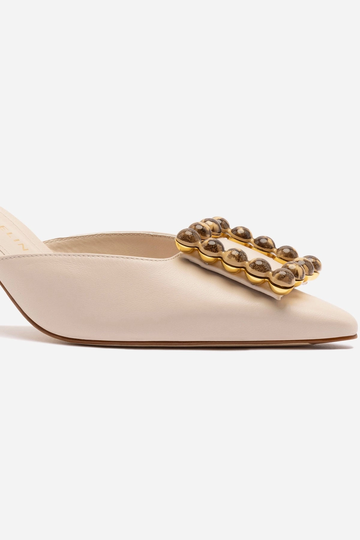 Durable Stitching Chloe Gosselin by Larroud Ava Mule In Puff Cream Leather