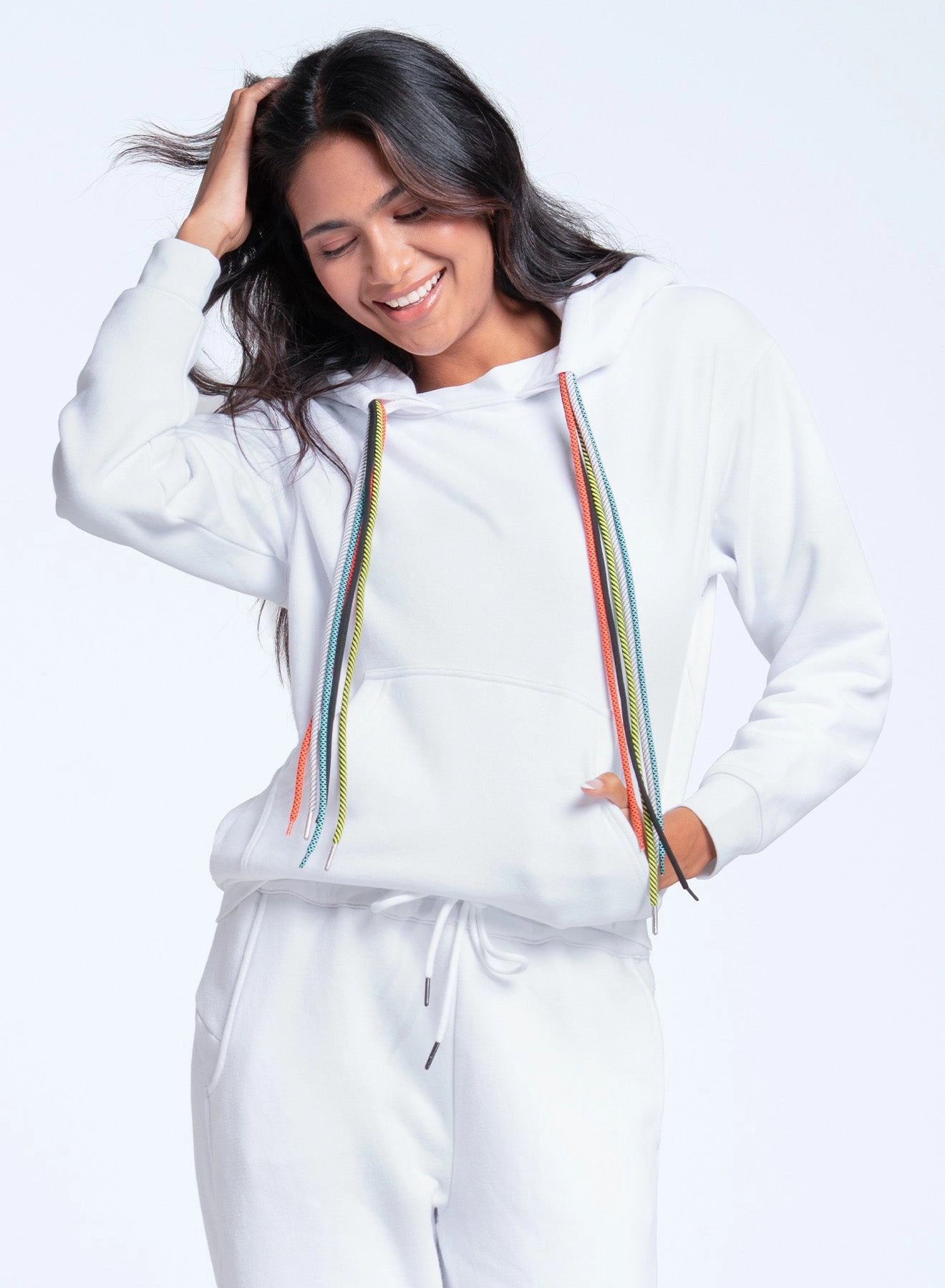 DurableDoubleLayeredHem Chroma Cord Hoodie