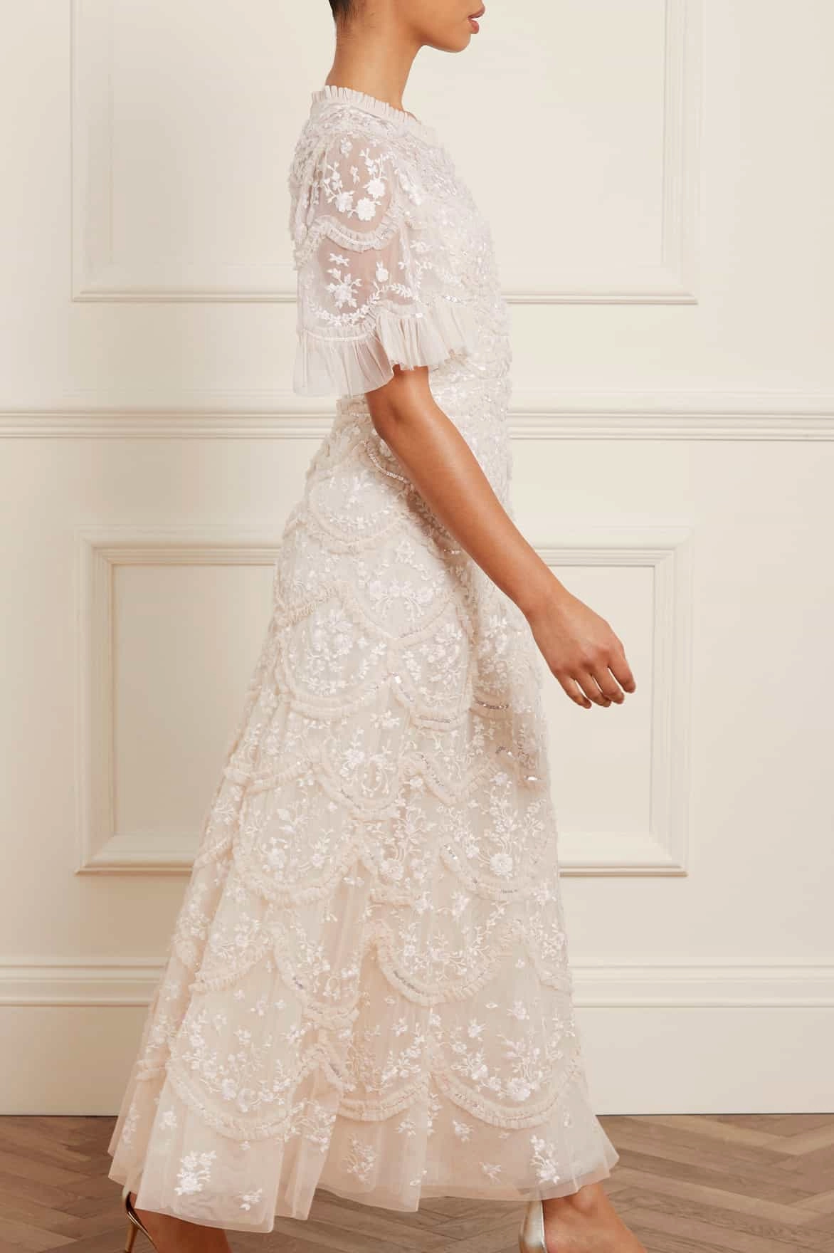 Cool Texture Lily Bloom Ankle Gown