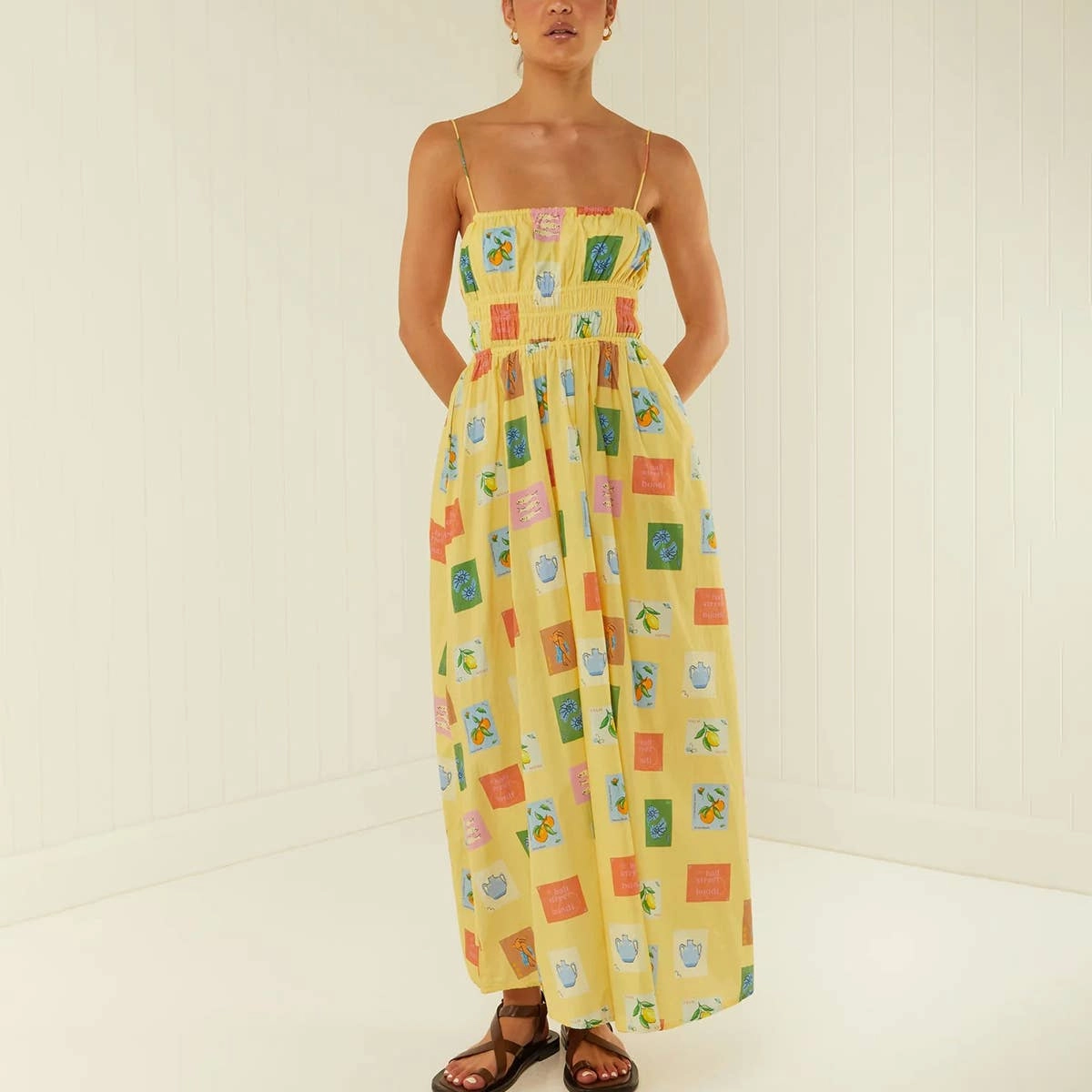 Elegant formal outfit CASUAL CASUAL NECKLINE HALTER DRESS_CWDMD2272