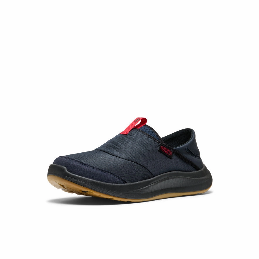 Moisture wicking Men's Whyser Slip-On  |  Sky Captain/Racing Red