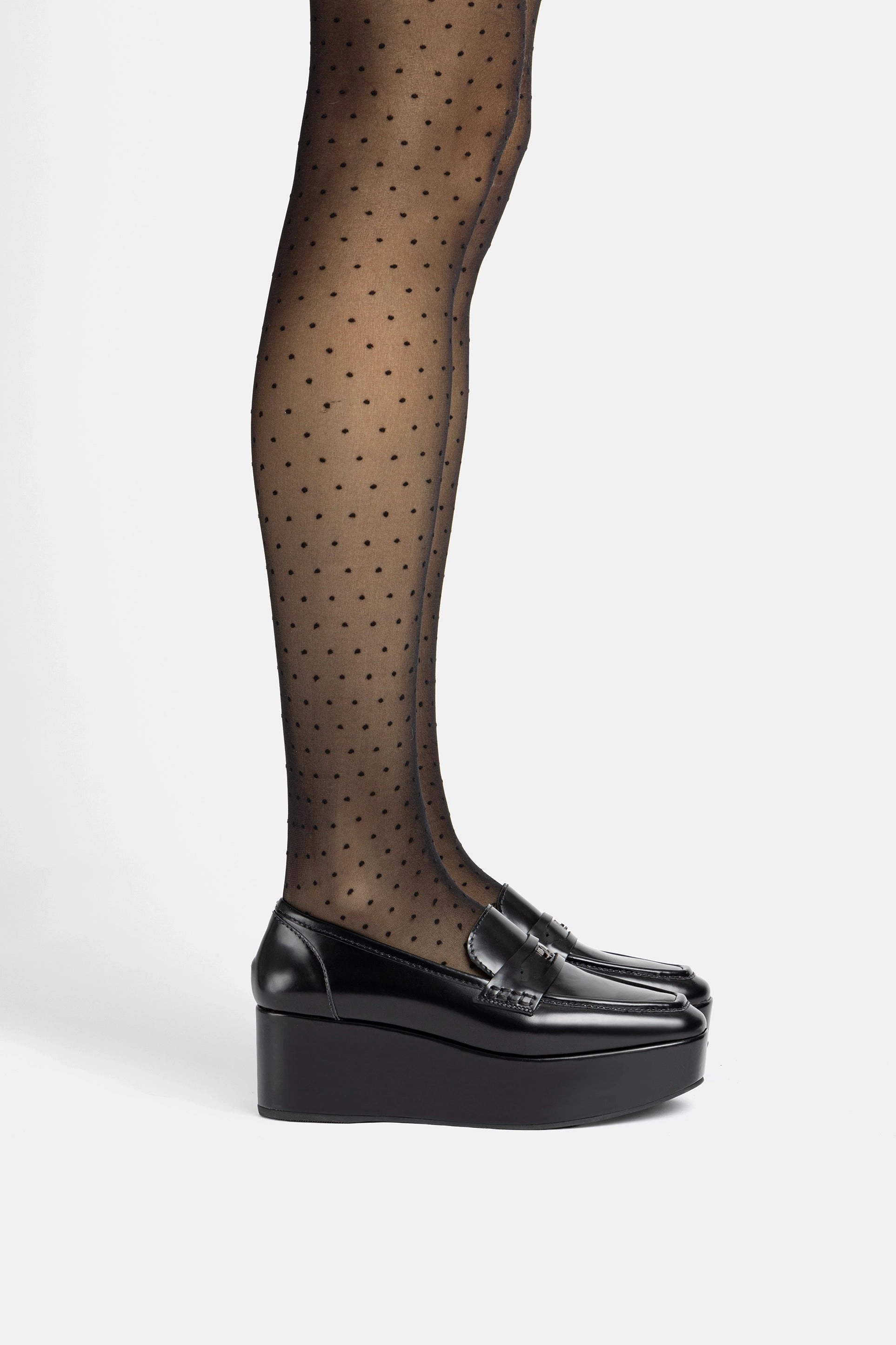 Craftsmanship Suki Flatform Loafer In Black Box Leather