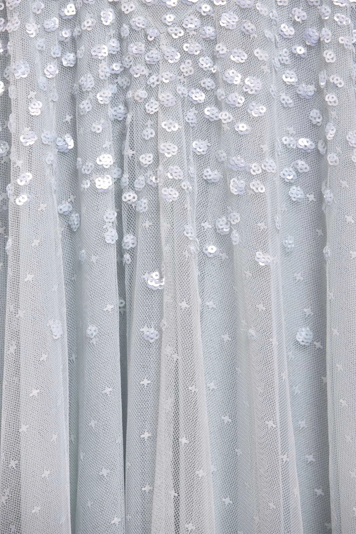 Dappled Sequin Off-Shoulder Ballerina Dress Chill Comfort