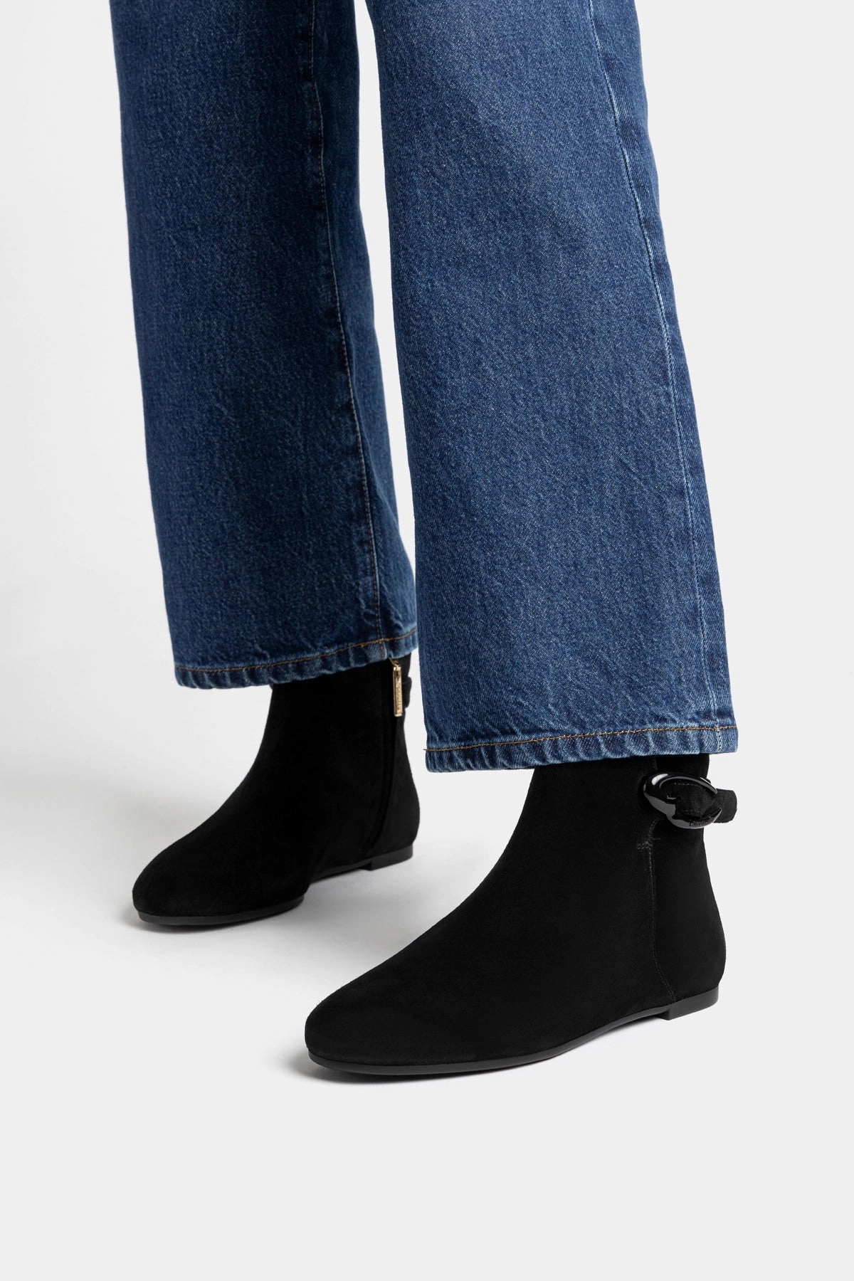 Mini Verona Boot In Black Suede Firm Edge