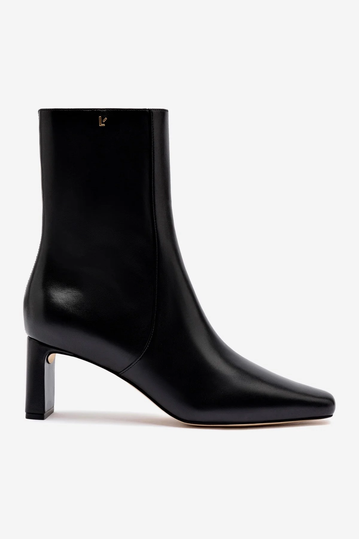 Alexis Bootie In Black Leather Anytime Go