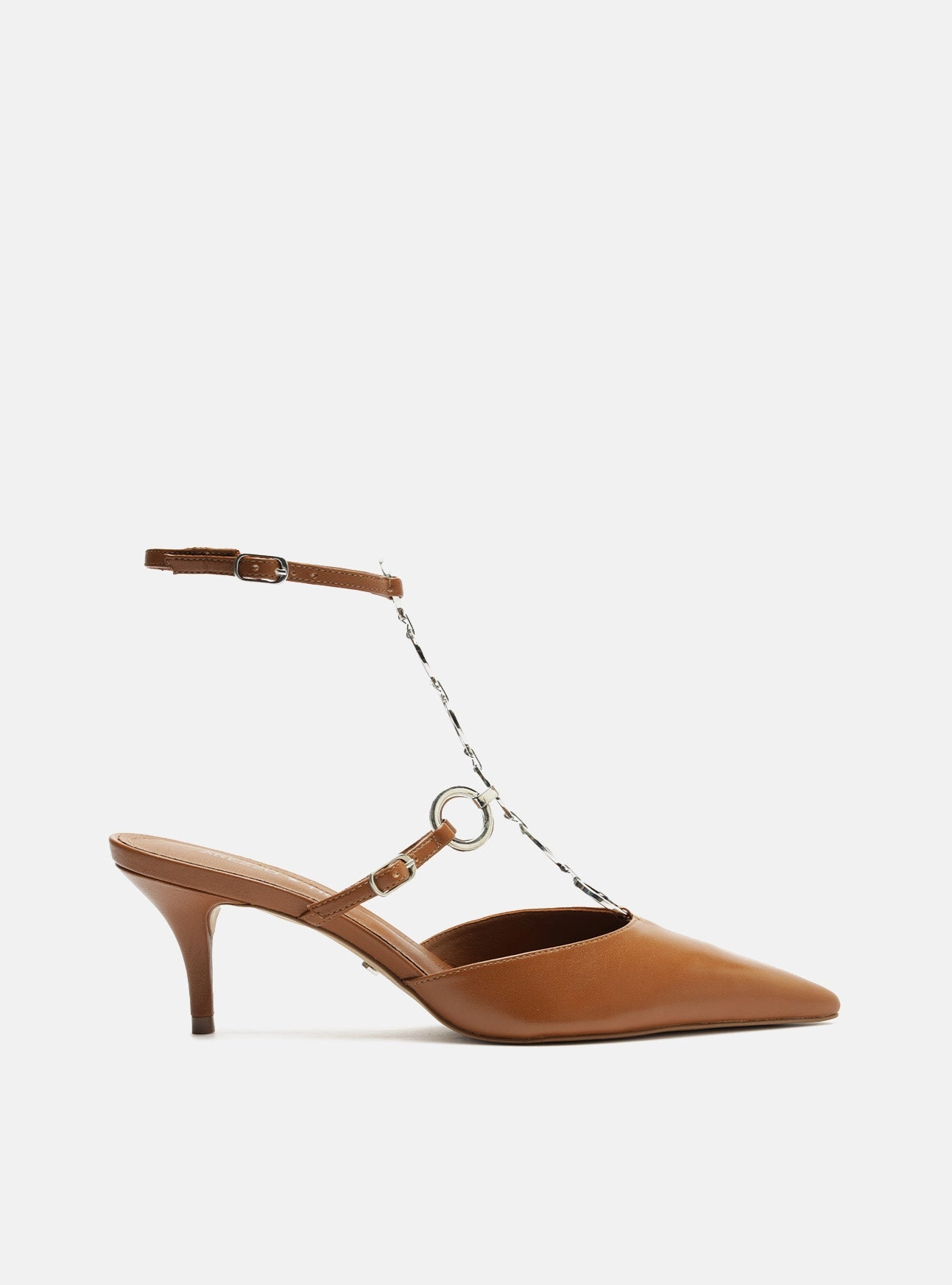 Clover Leather Stiletto Pump Reinforced heel