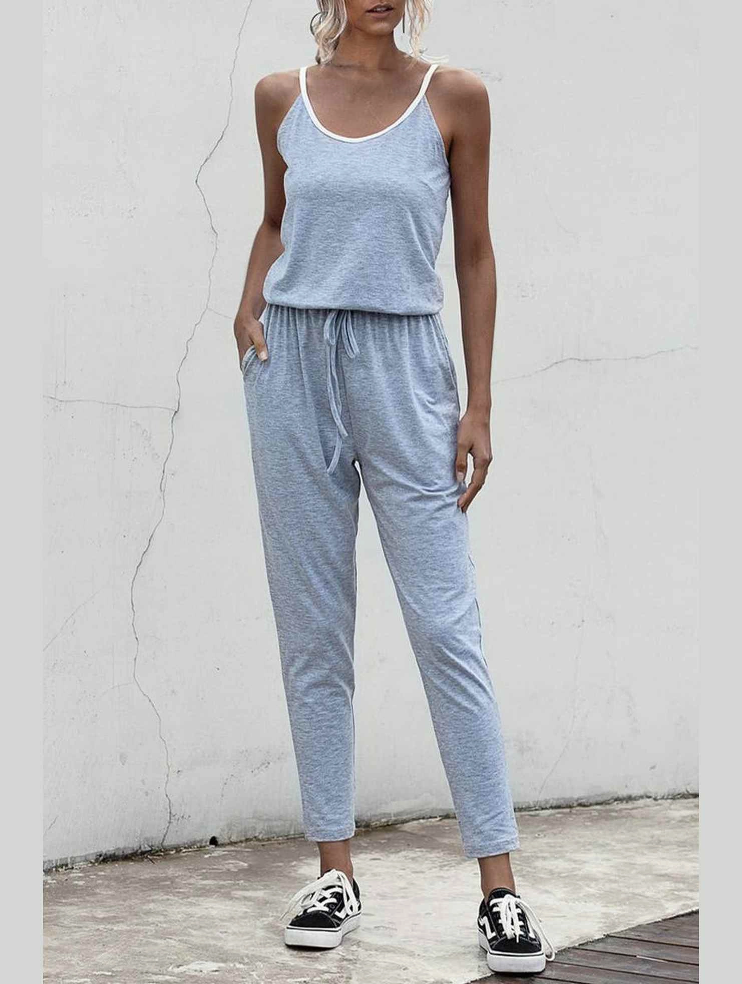 EcoFriendly Manufacturing COLOR MATCHING CAMISOLE JUMPSUIT_CWSJS0430