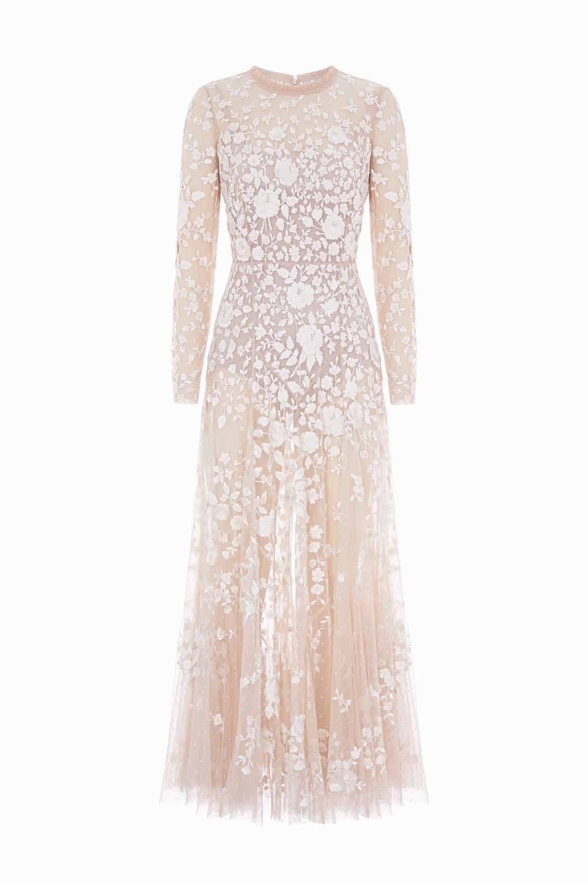 Gradient Shade Modern Design Rosa Sheer Ankle Gown