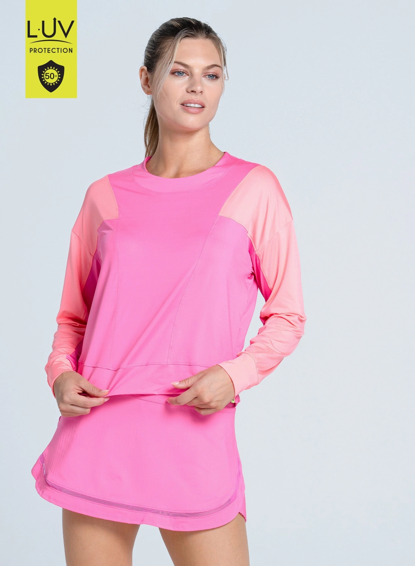 Colorblock Throw Over Long Sleeve Reflective Trims ShockAbsorbing