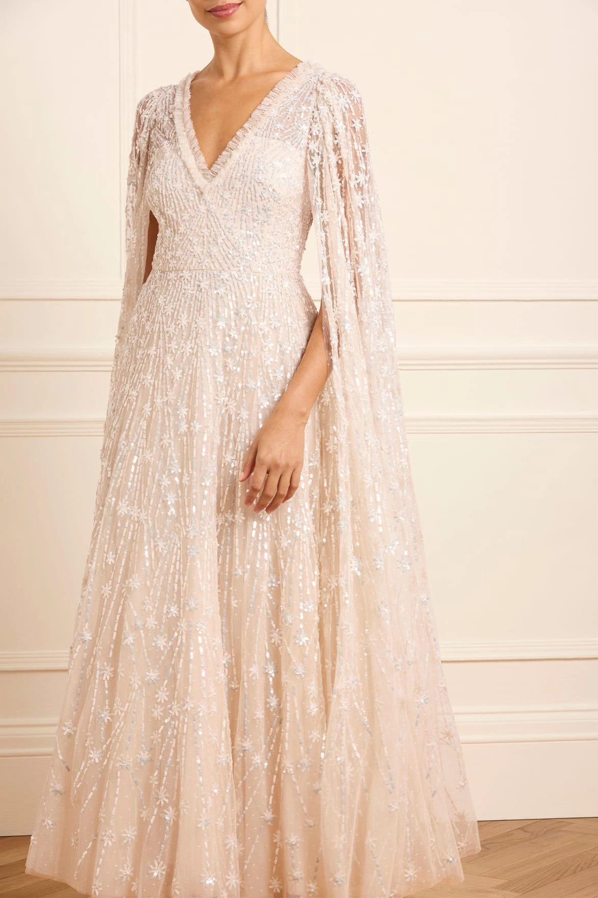 Comet Ankle Gown Side-Pocket Shiny surface