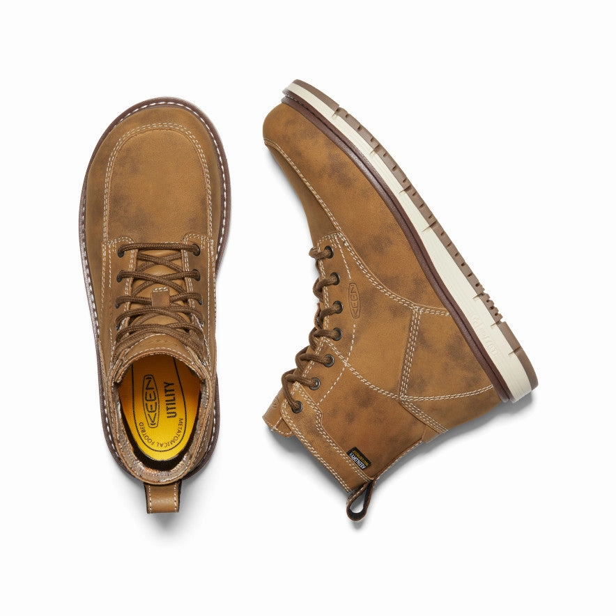 Women's San Jose 6" Waterproof Boot (Aluminum Toe)  |  Almond/Gum Military Style