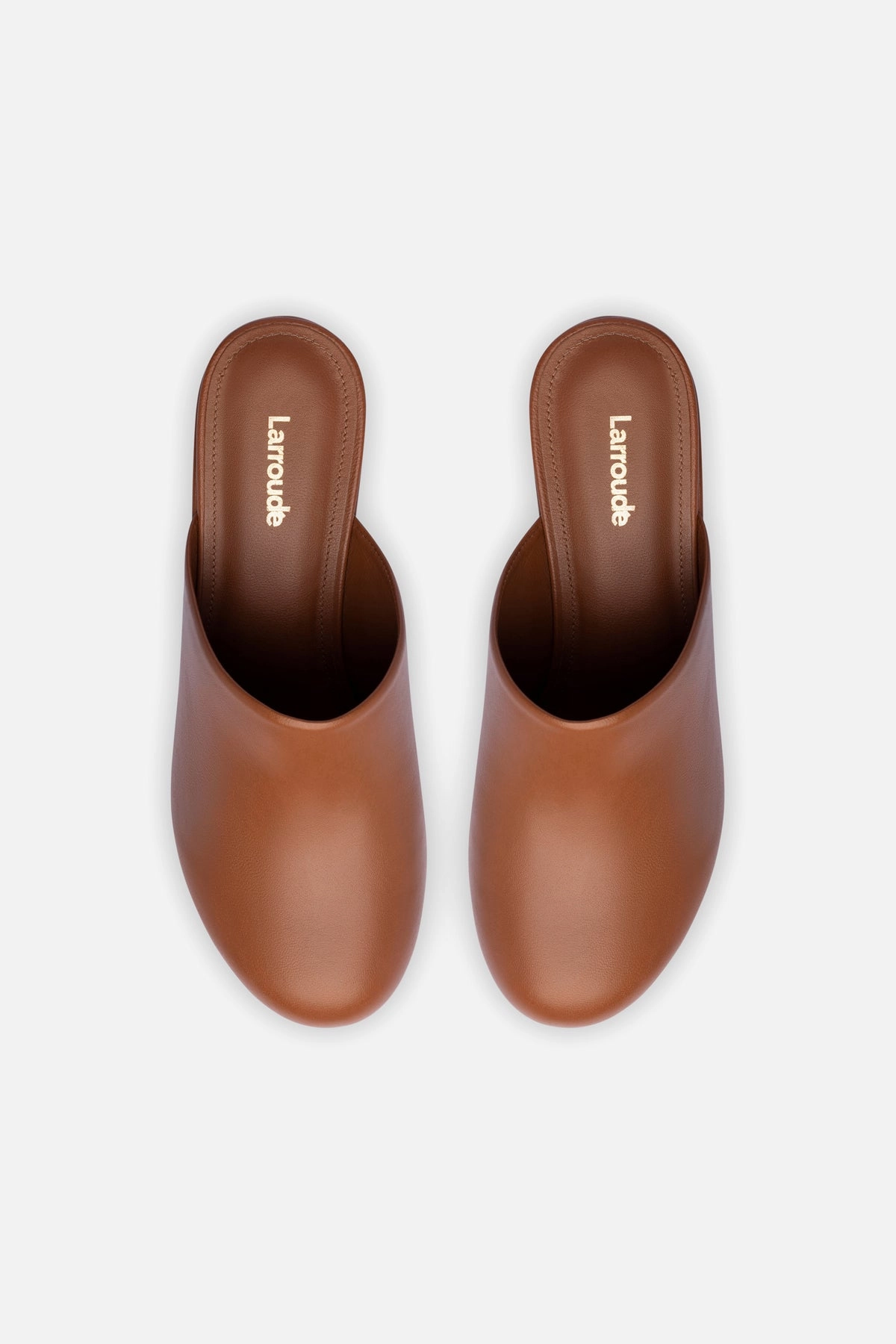 Miso Platform Clog In Caramel Leather Non Weighted Movement