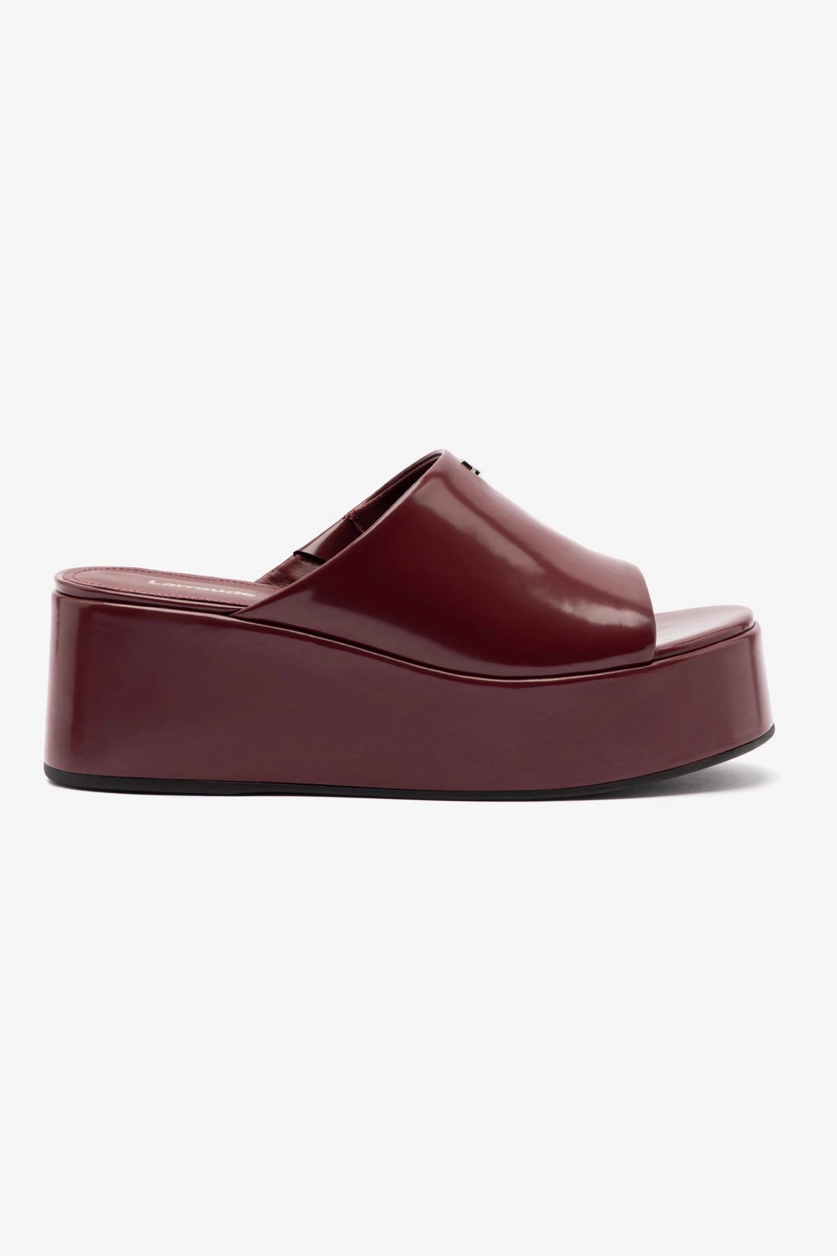 Care Ease Smooth Soles Charli Box Mule In Burgundy Leather