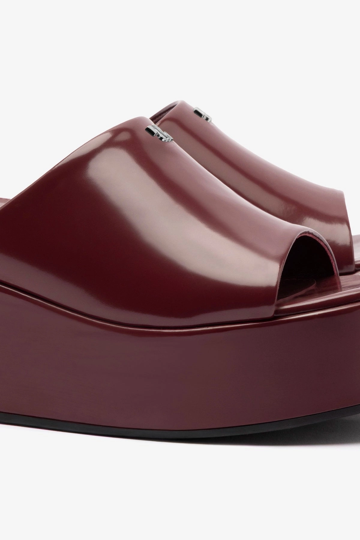 Flex grooves Youth Fresh Charli Box Mule In Burgundy Leather