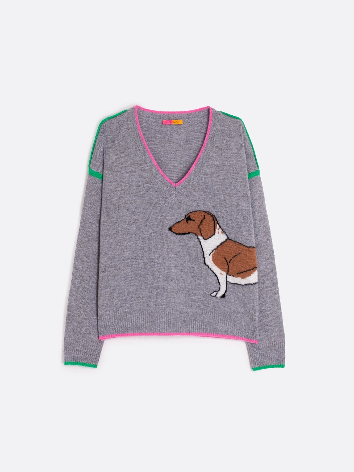 WaterResistantCoating DOG VNECK SWEATER