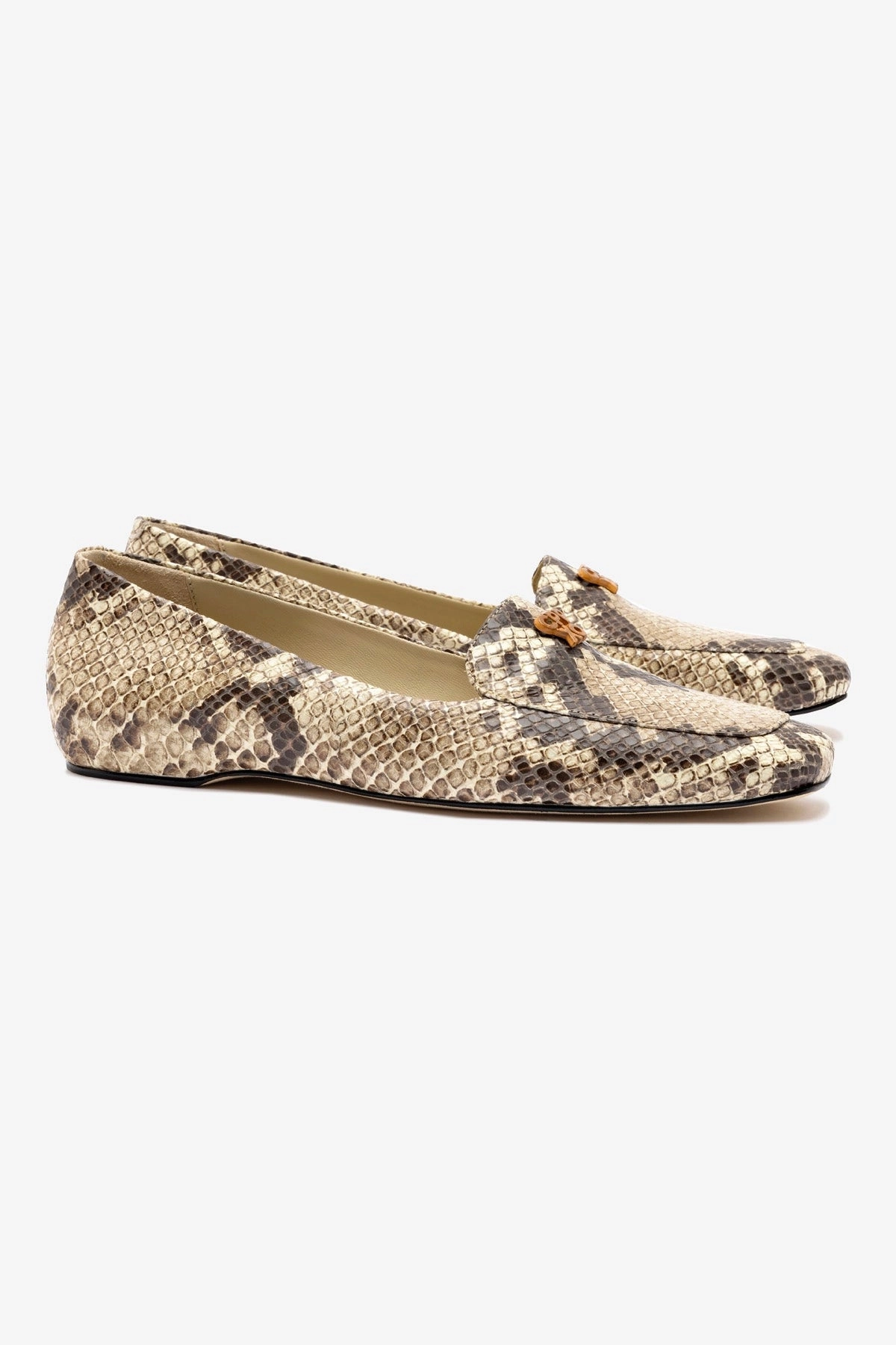 Wardrobe Base Stone Gray Larroud x CPPXO Loafer In Neutral Snake Leather