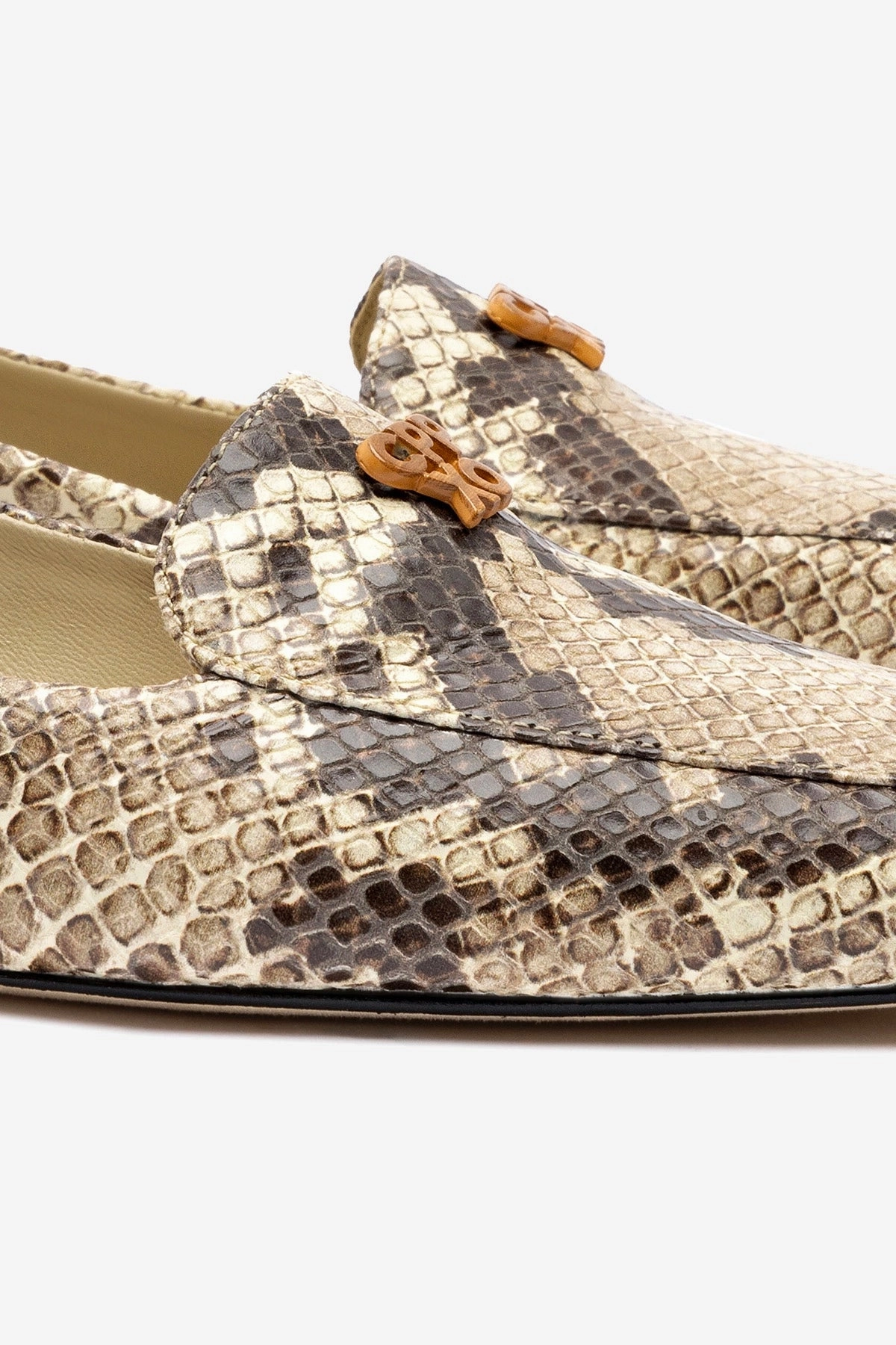 Larroud x CPPXO Loafer In Neutral Snake Leather Star Edge
