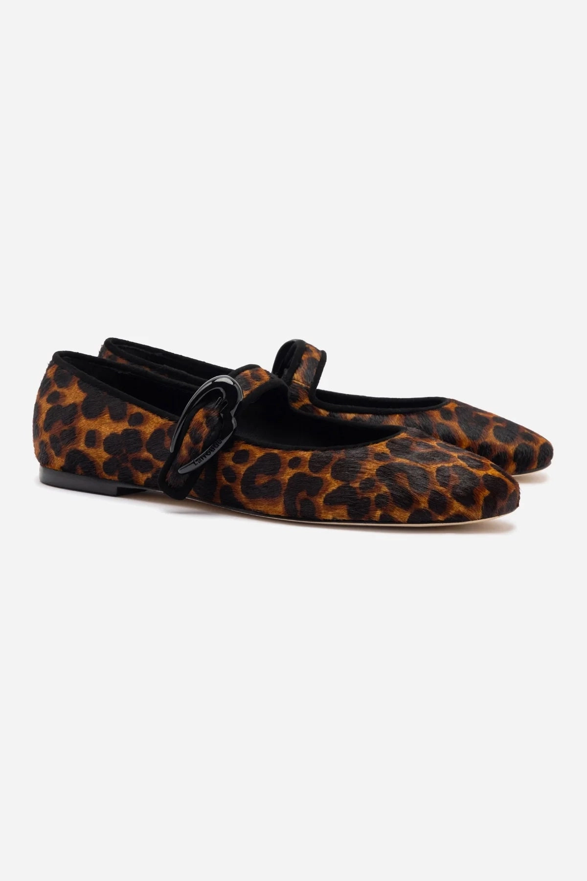 Verona Ballet Flat In Leopard Print Calf Hair Rain Guard Comfort Walk