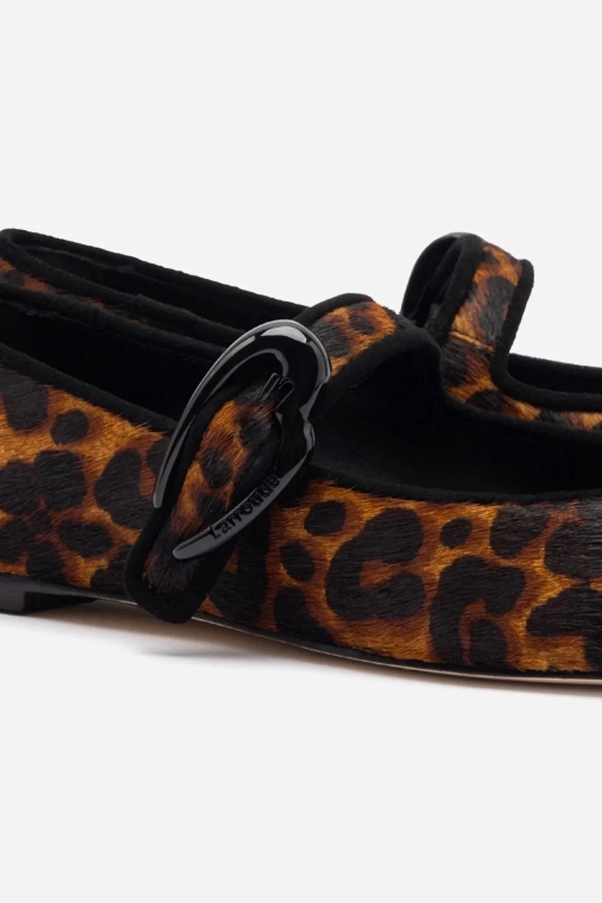 Heat Mode Verona Ballet Flat In Leopard Print Calf Hair