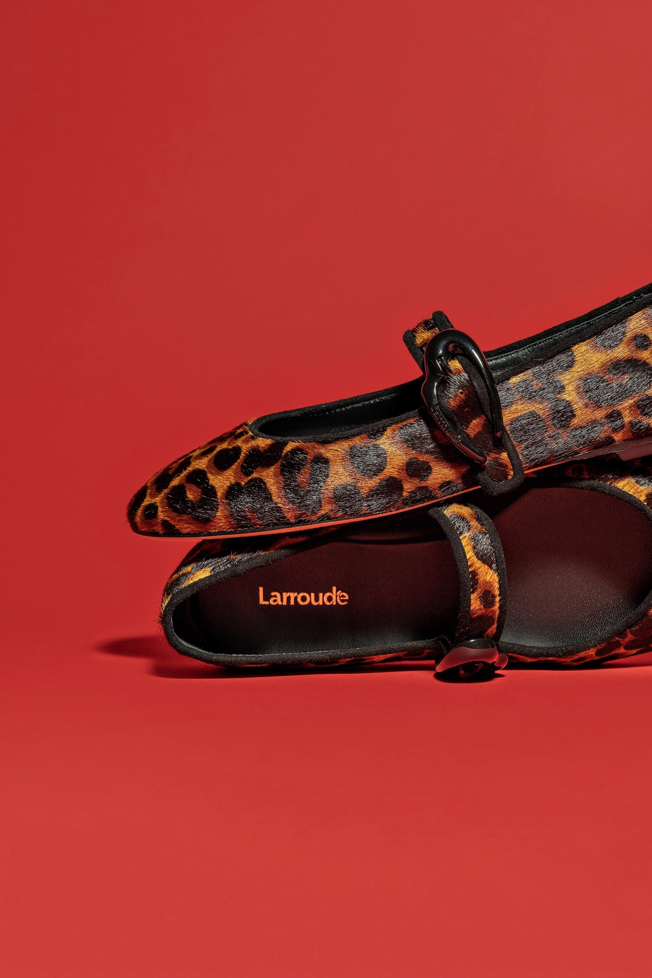 Road grip Verona Ballet Flat In Leopard Print Calf Hair