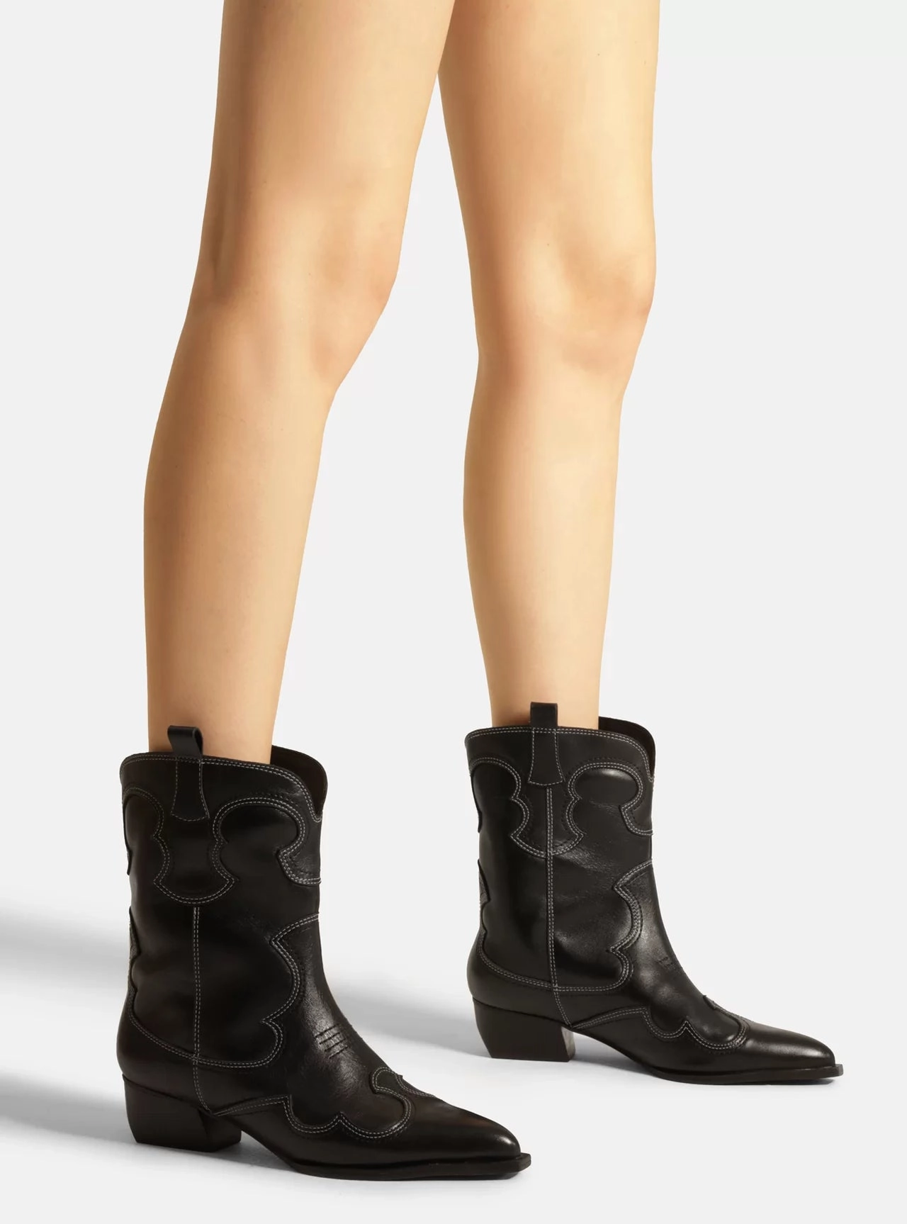 Modern Design Picnic Giovanna Leather  Block Boot